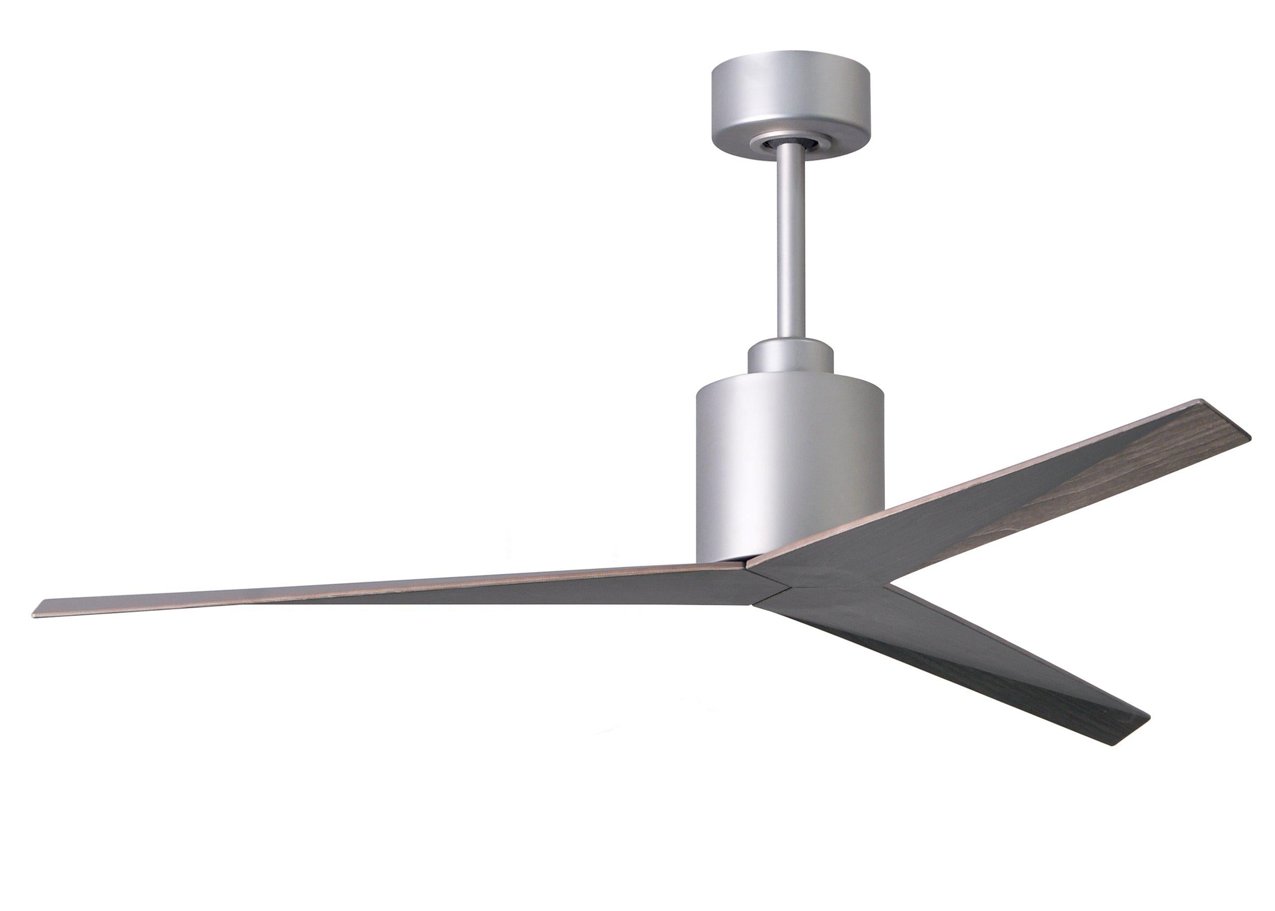 Matthews Fan Company Eliza Three Blade EK Indoor Ceiling Fans Matthews Fan Company Brushed Nickel Old Oak Tone 