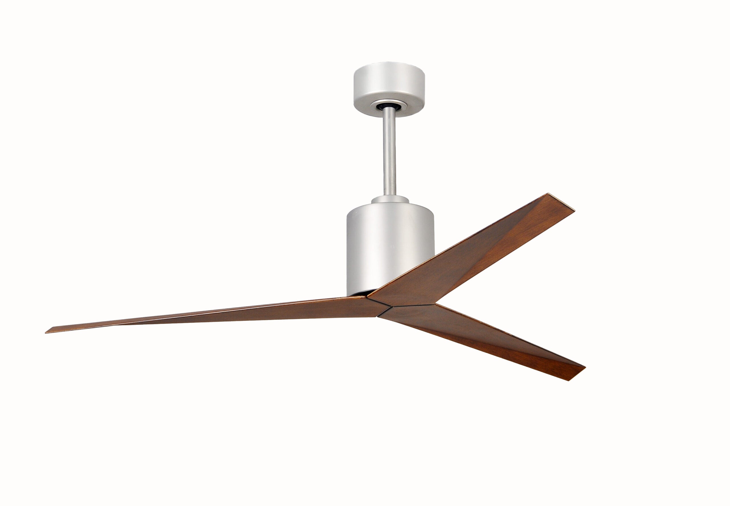 Matthews Fan Company Eliza Paddle Fan Indoor Ceiling Fans Matthews Fan Company 56" Brushed Nickel Walnut Tone