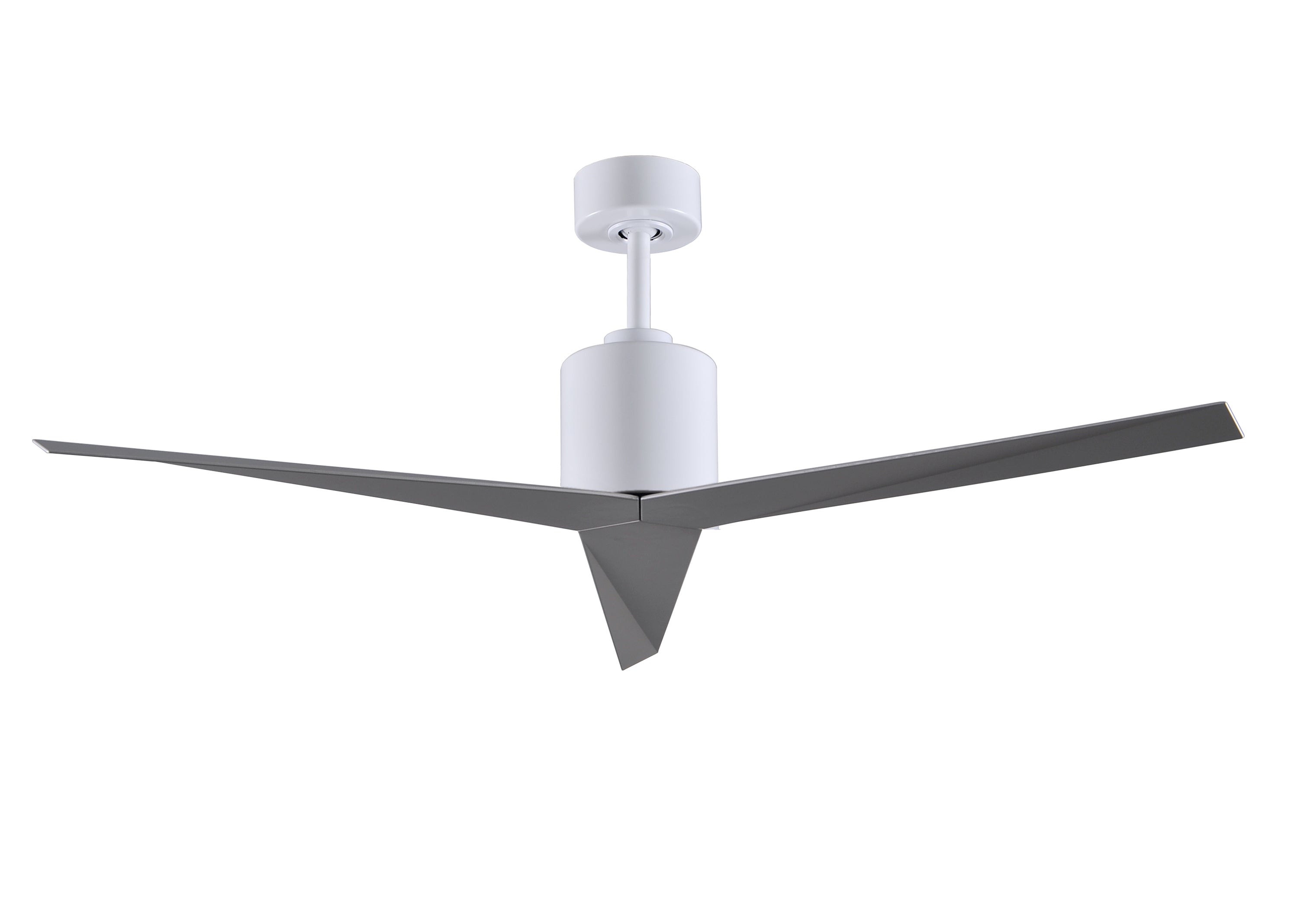 Matthews Fan Company Eliza Three Blade EK Indoor Ceiling Fans Matthews Fan Company Gloss White Brushed Nickel 