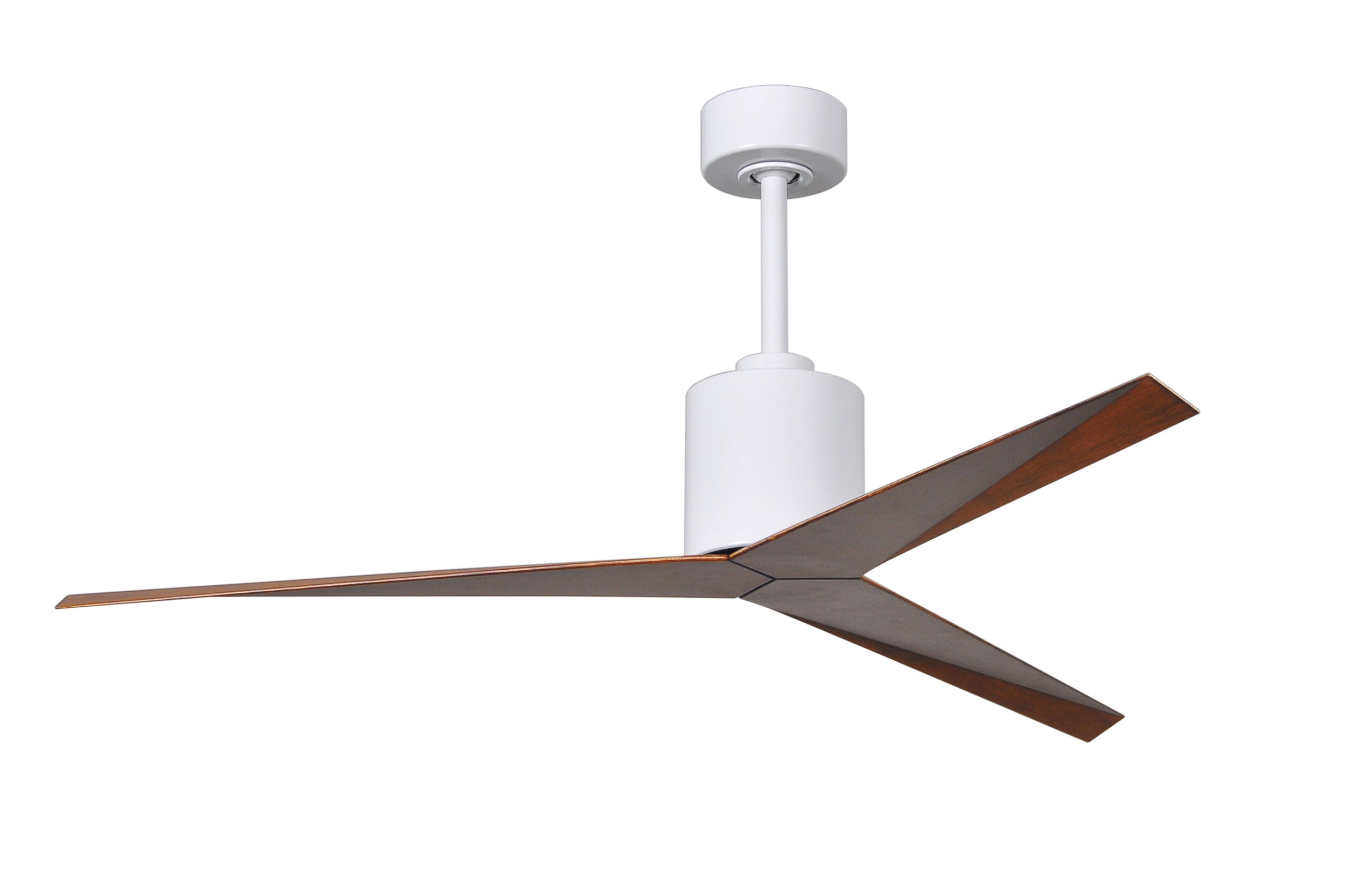 Matthews Fan Company Eliza Paddle Fan Indoor Ceiling Fans Matthews Fan Company 56" Gloss White Walnut Tone