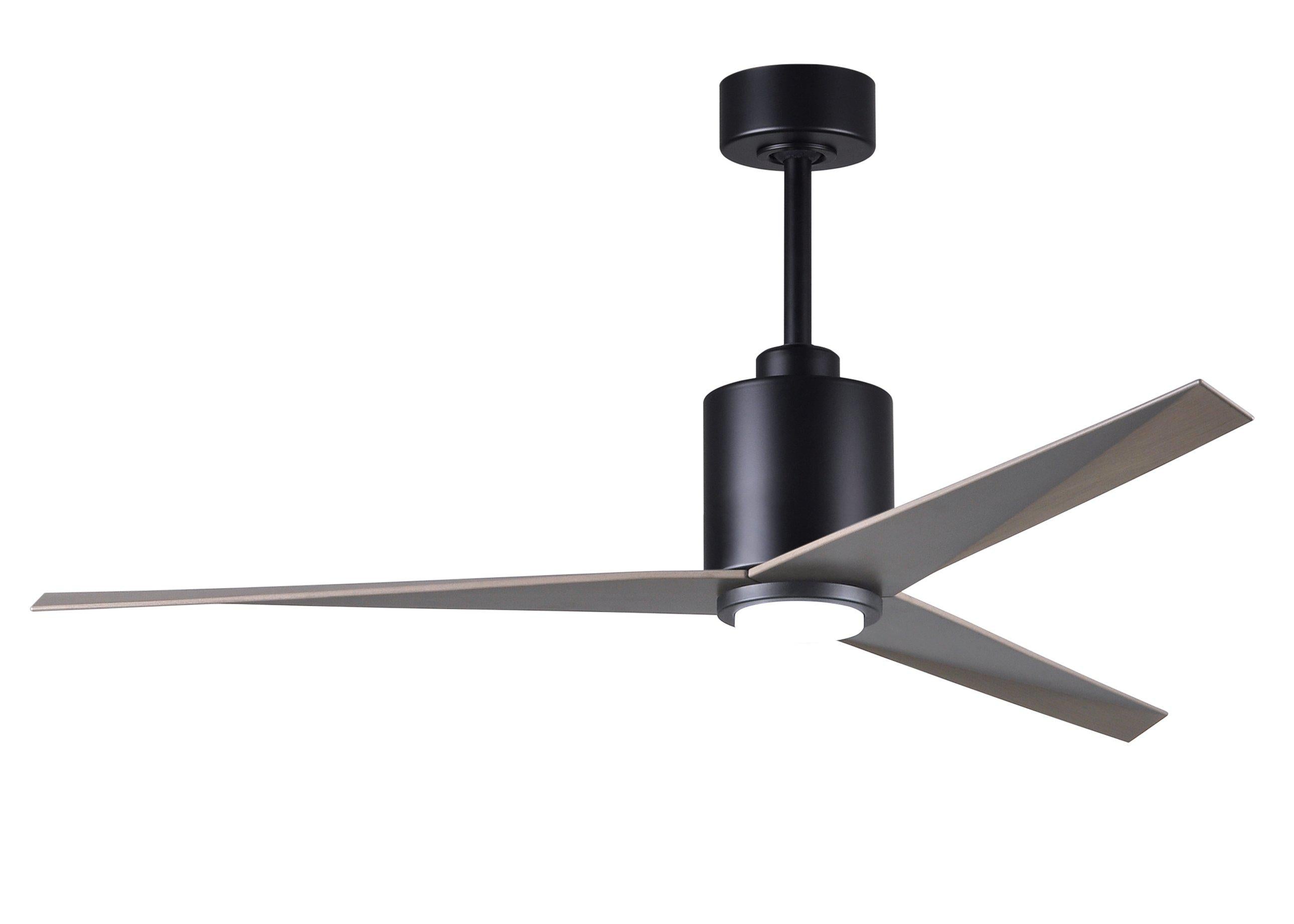 Matthews Fan Company Eliza-LK Three Blade with Light Kit EKLK Indoor Ceiling Fans Matthews Fan Company Matte Black Gray Ash Tone 