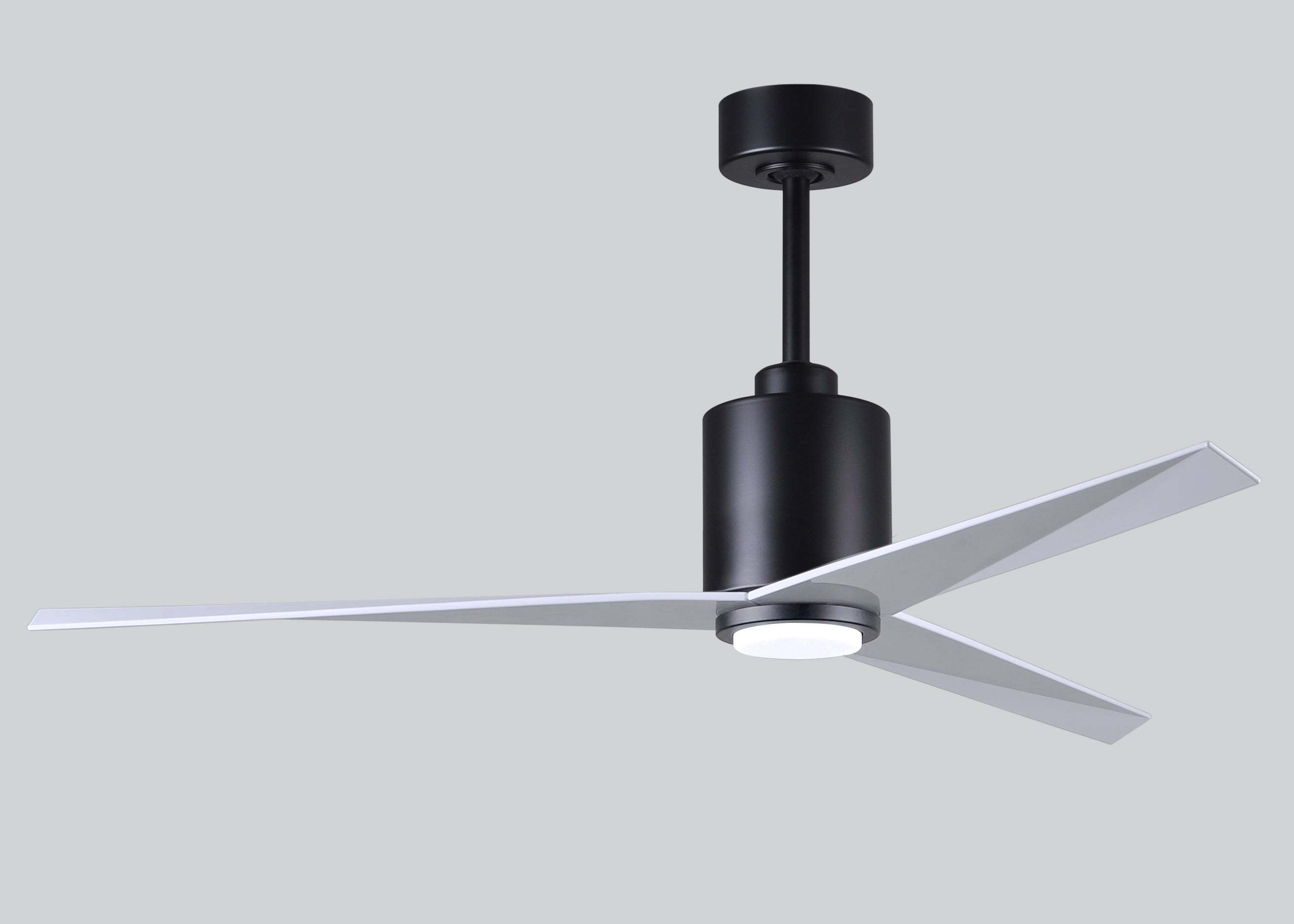 Matthews Fan Company Eliza-LK Three Blade with Light Kit EKLK Indoor Ceiling Fans Matthews Fan Company Matte Black Gloss White 