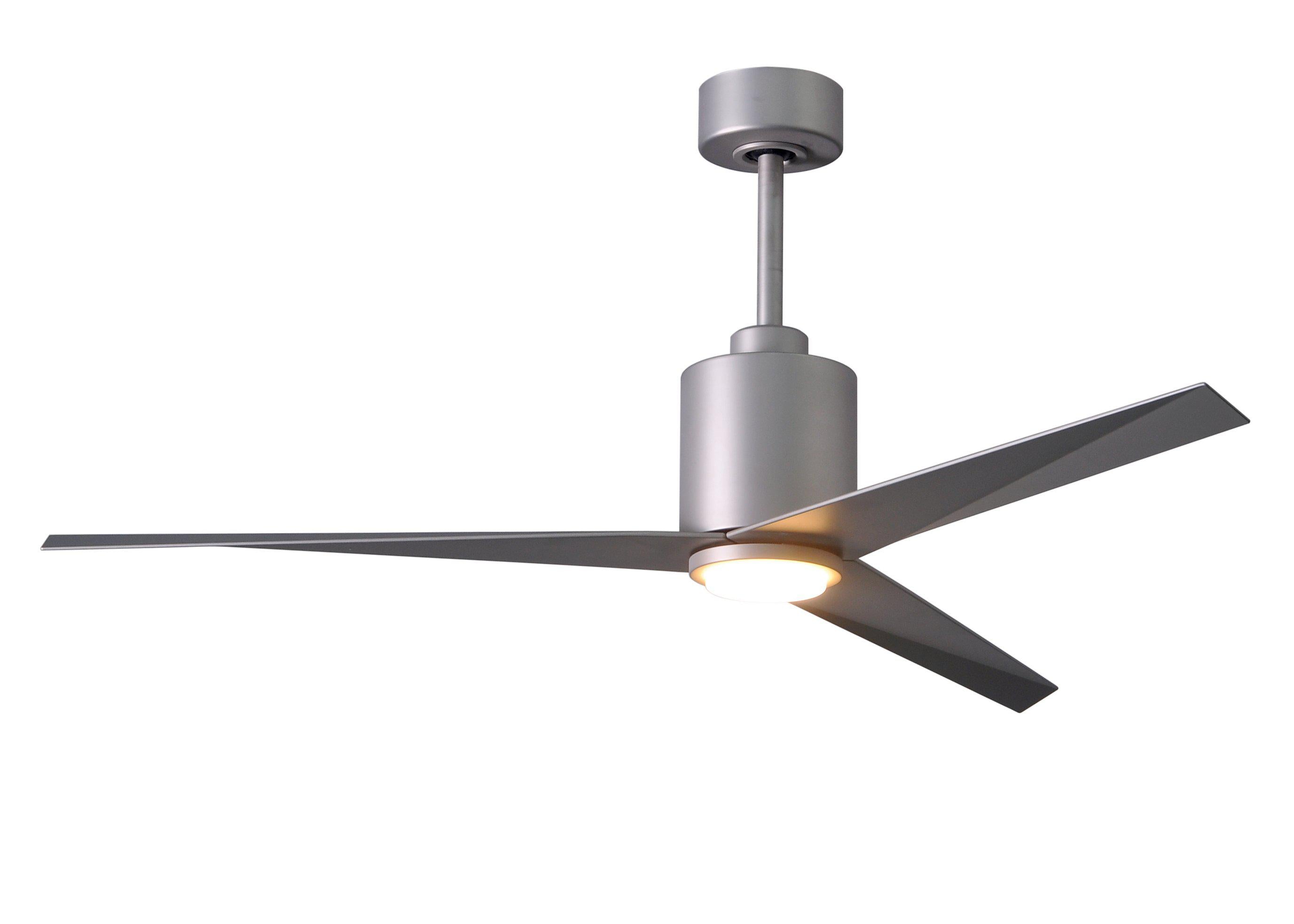 Matthews Fan Company Eliza-LK Three Blade with Light Kit EKLK Indoor Ceiling Fans Matthews Fan Company Brushed Nickel Brushed Nickel 