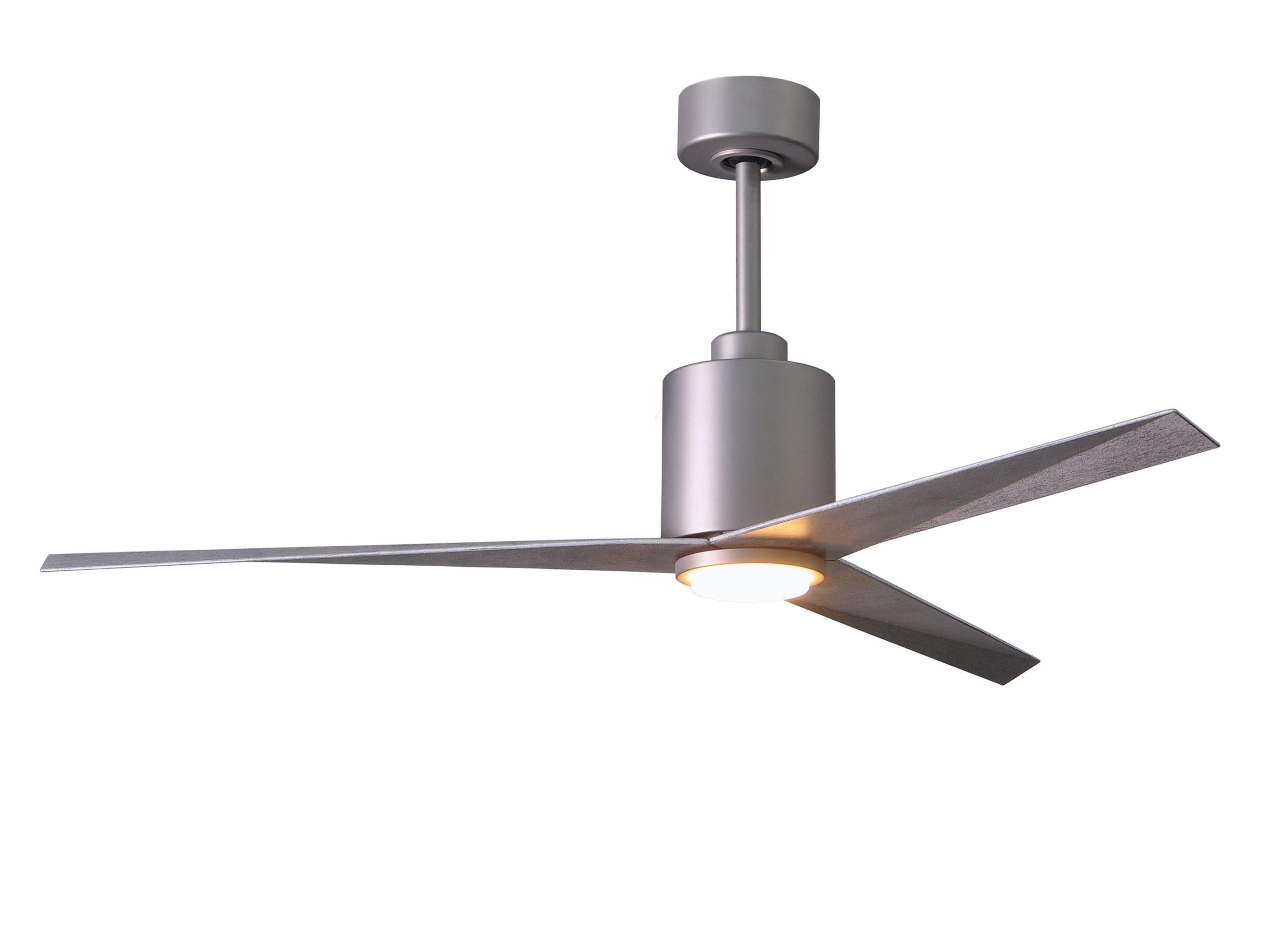 Matthews Fan Company Eliza-LK Three Blade with Light Kit EKLK Indoor Ceiling Fans Matthews Fan Company Brushed Nickel Barn Wood 