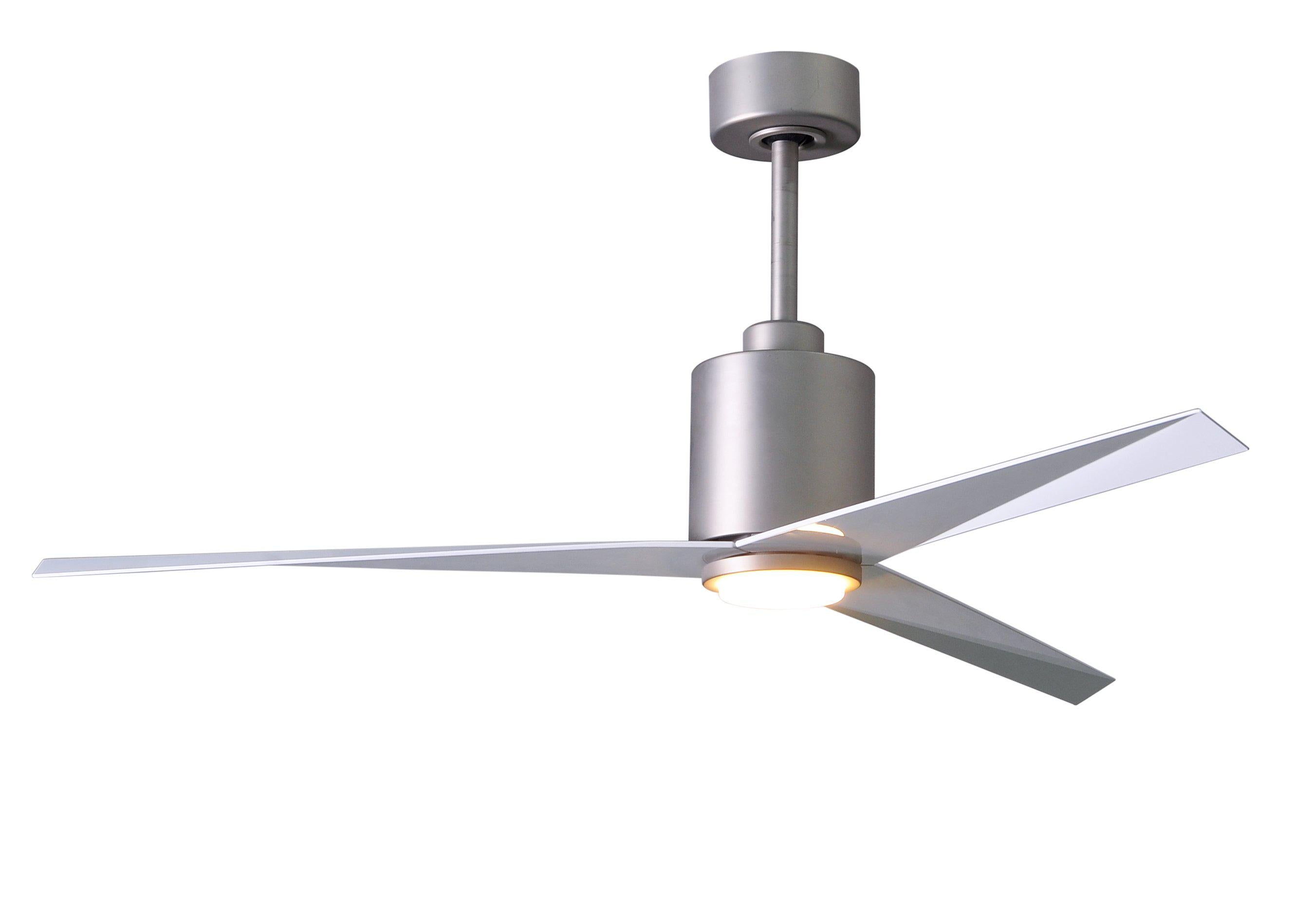 Matthews Fan Company Eliza-LK Three Blade with Light Kit EKLK Indoor Ceiling Fans Matthews Fan Company Brushed Nickel Gloss White 