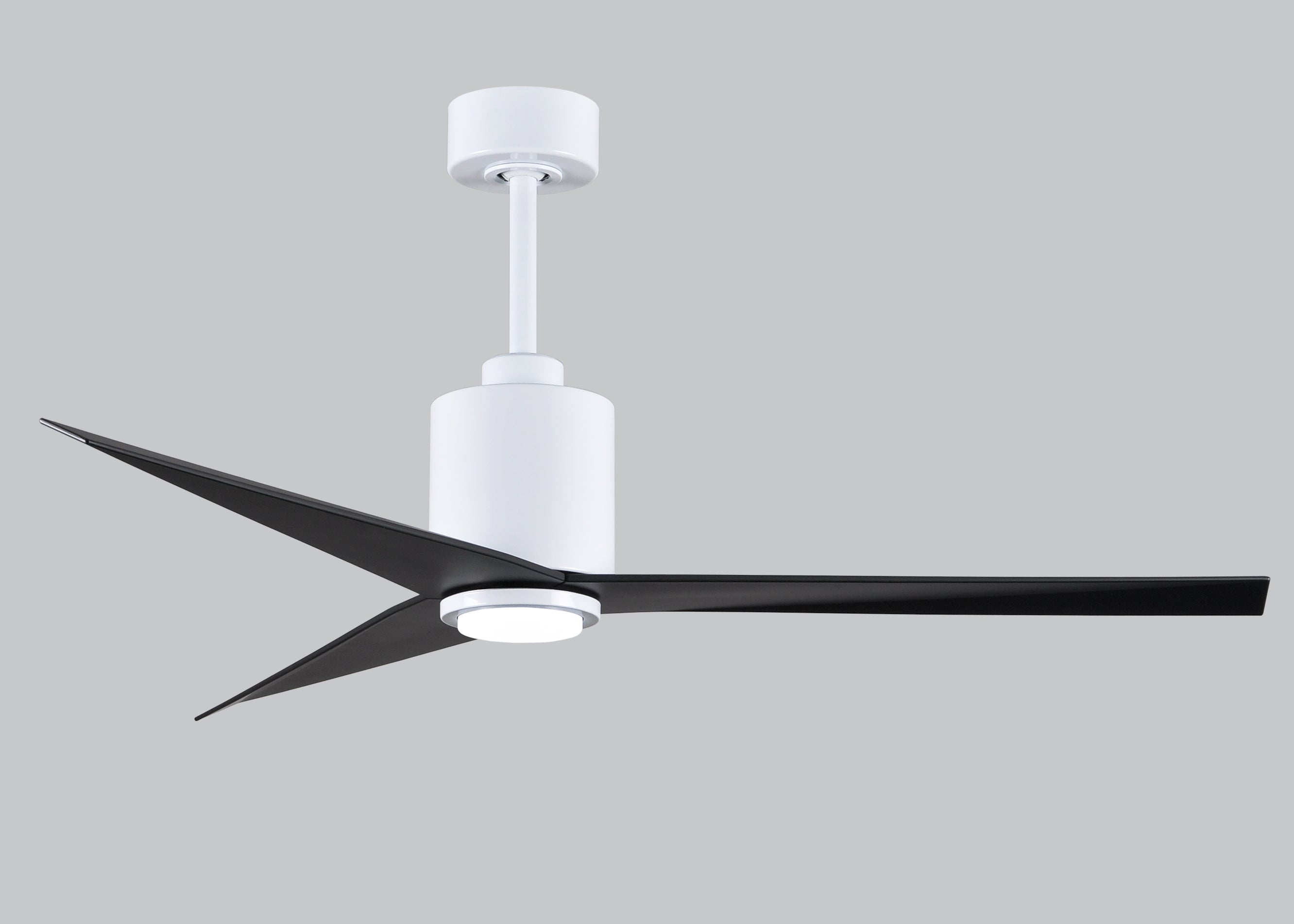 Matthews Fan Company Eliza-LK Three Blade with Light Kit EKLK Indoor Ceiling Fans Matthews Fan Company Gloss White Matte Black 