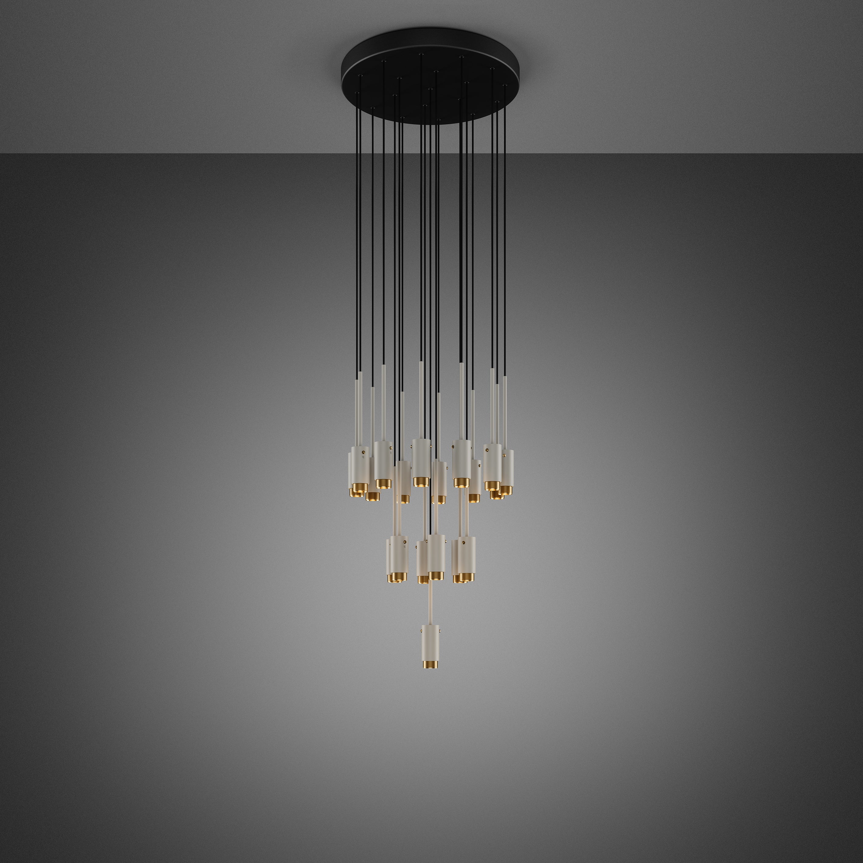 Buster + Punch Exhaust Chandelier Chandeliers Buster + Punch Stone & Brass 19 PENDANTS / SURFACE Classic