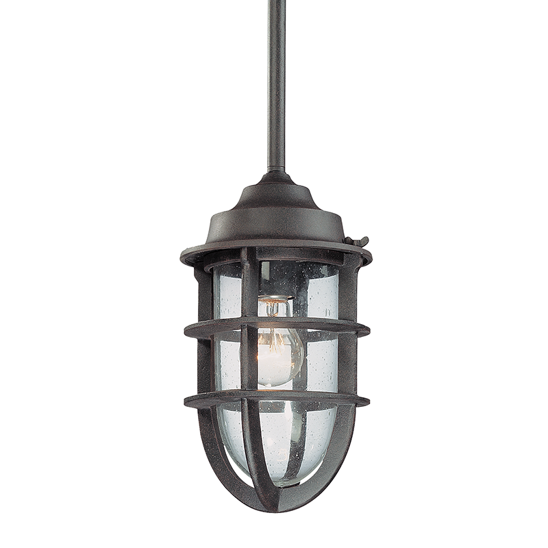 Troy Lighting WILMINGTON 1LT PENDANT MEDIUM F1862 Outdoor Light Fixture l Hanging Troy Lighting NATURAL RUST  