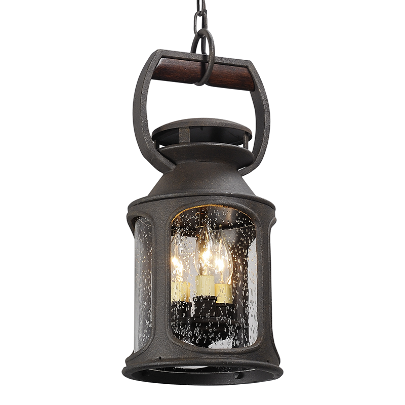 Troy Lighting OLD TRAIL 3LT PENDANT MEDIUM F4517 Outdoor Light Fixture l Hanging Troy Lighting CENTENNIAL RUST  