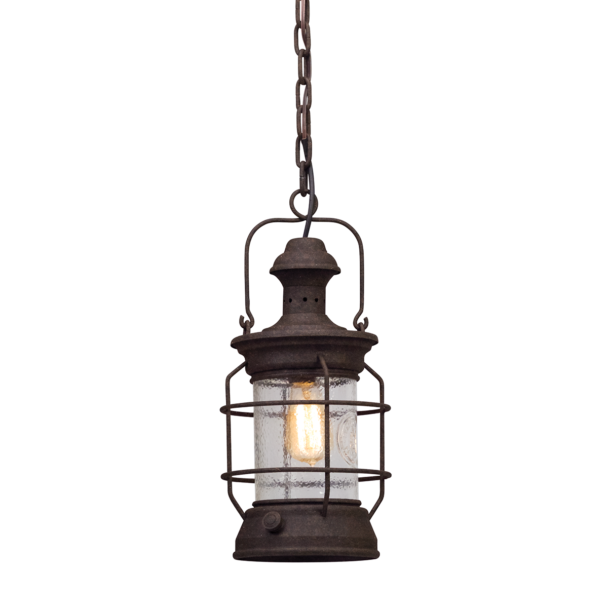 Troy Lighting ATKINS 1LT HANGER LANTERN MEDIUM F5057 Outdoor l Wall Troy Lighting CENTENNIAL RUST  