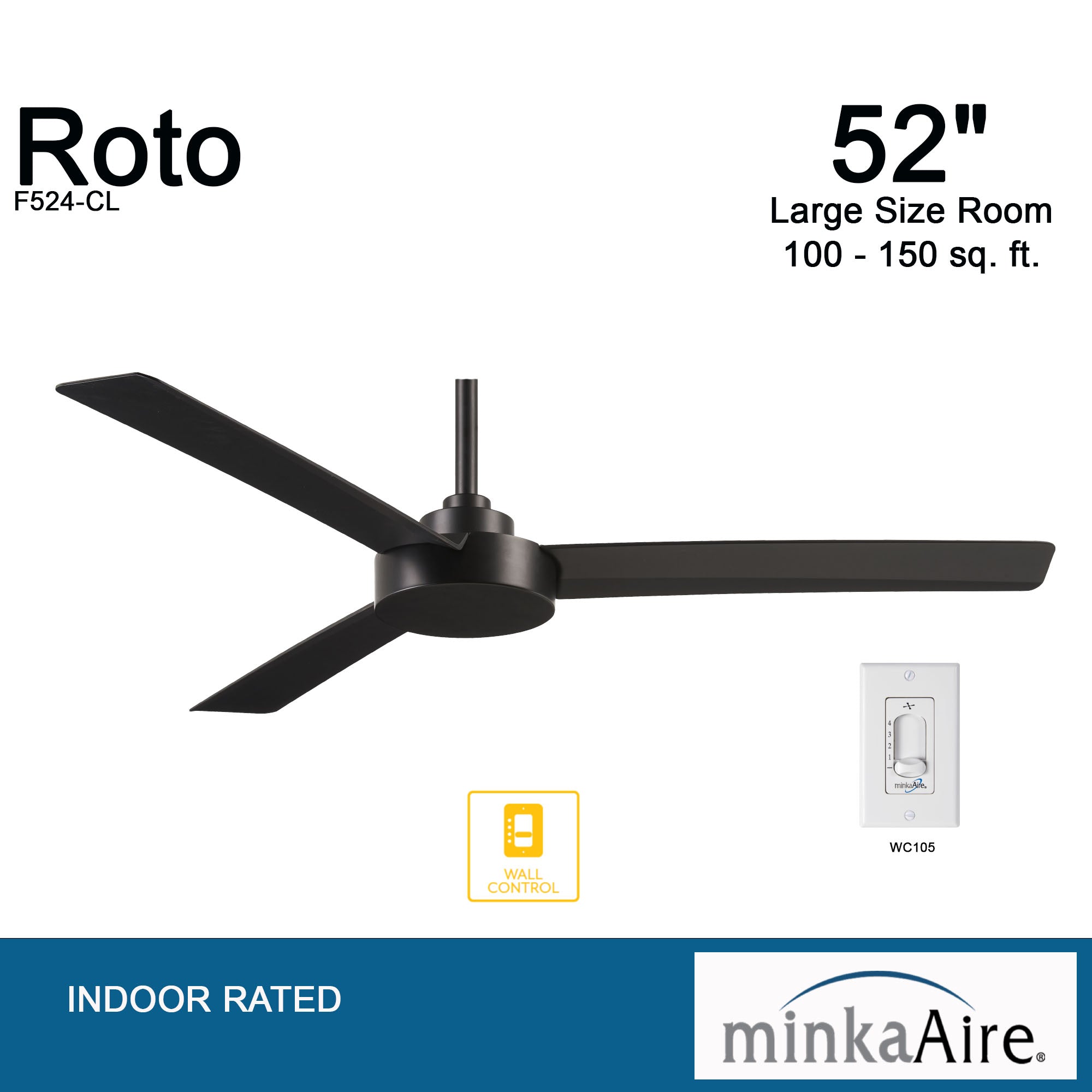 Minka Aire Roto 52" Three Blade Ceiling Fan F524