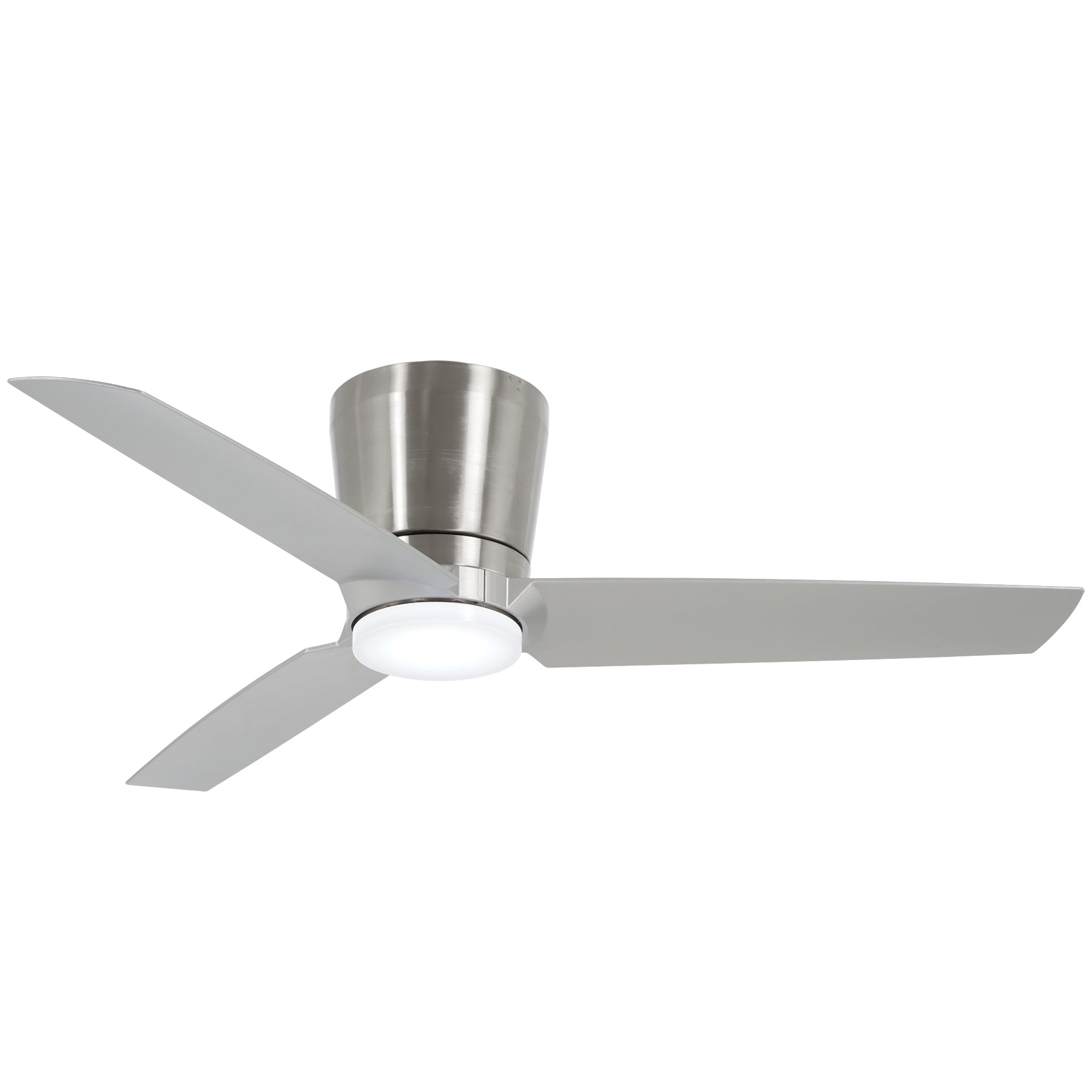 Minka Aire PURE LED48" Ceiling Fan with LED Light Kit F671L Ceiling Hugger Fans Minka-Aire BRUSHED NICKEL W/ SILVER / SILVER  