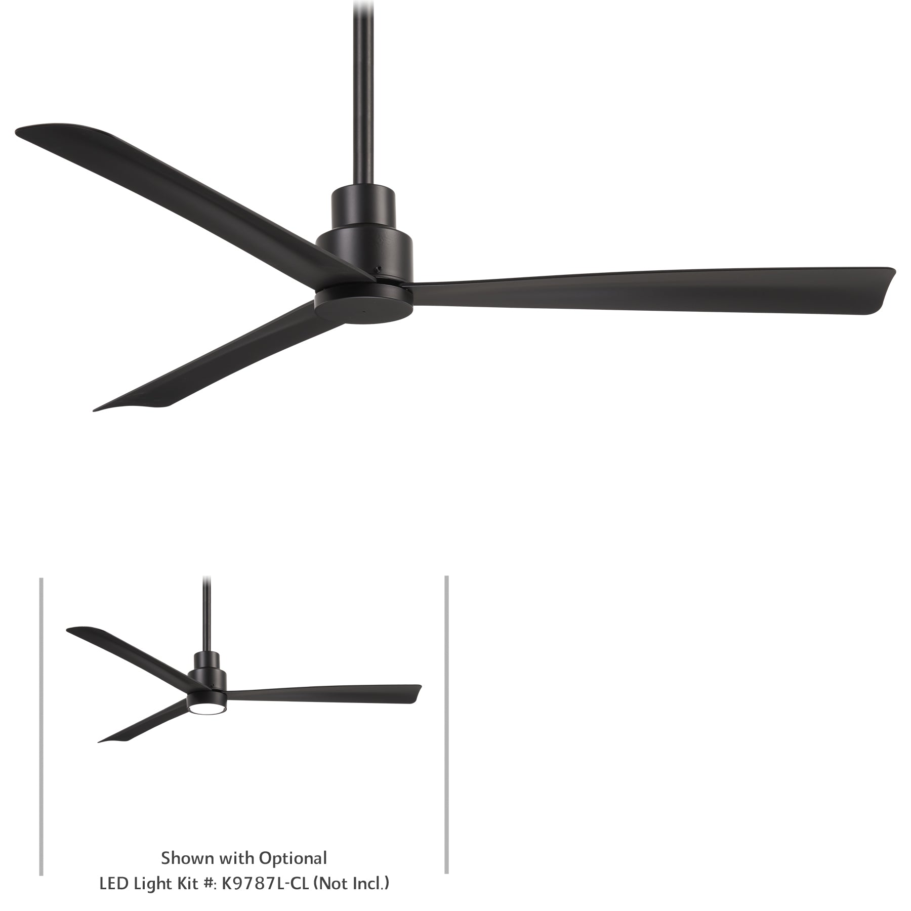 Minka Aire SIMPLE 52" Ceiling Fan F787 Indoor Ceiling Fans Minka-Aire COAL / COAL  