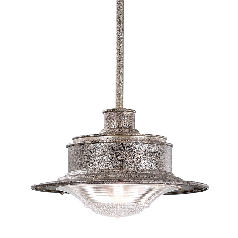 Troy Lighting SOUTH STREET 1LT HANGING DOWNLIGHT MEDIUM OLD GALVANIZED F9396