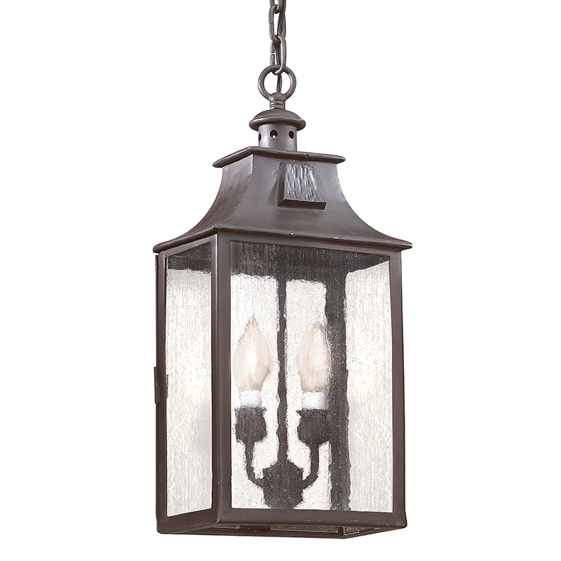 Troy Lighting NEWTON 2LT HANGING LANTERN MEDIUM FCD9004 Outdoor Hanging Lights Troy Lighting OLD BRONZE  