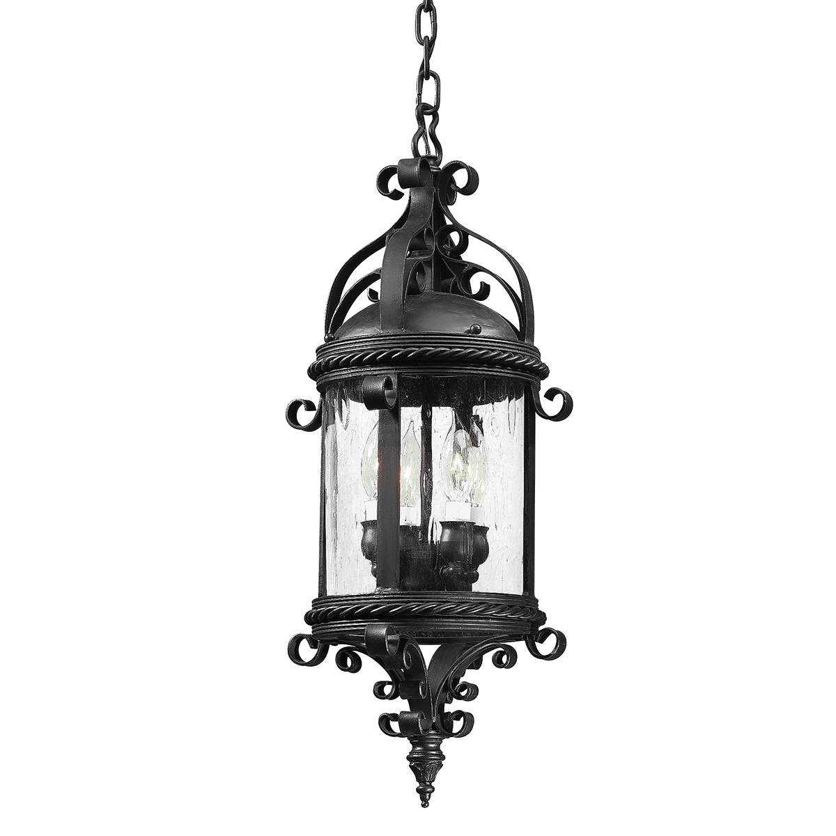 Troy Lighting PAMPLONA 4LT HANGING LANTERN LARGE FCD9124 Outdoor Light Fixture l Hanging Troy Lighting OLD BRONZE  