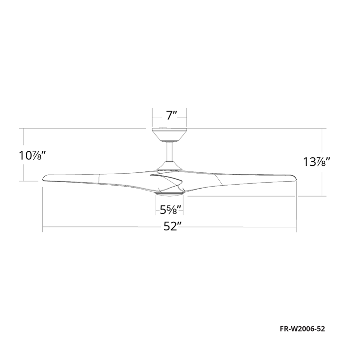 Modern Forms Fans Zephyr Three Blade Ceiling Fan FR-W2006 Ceiling Fan Modern Forms Fans   