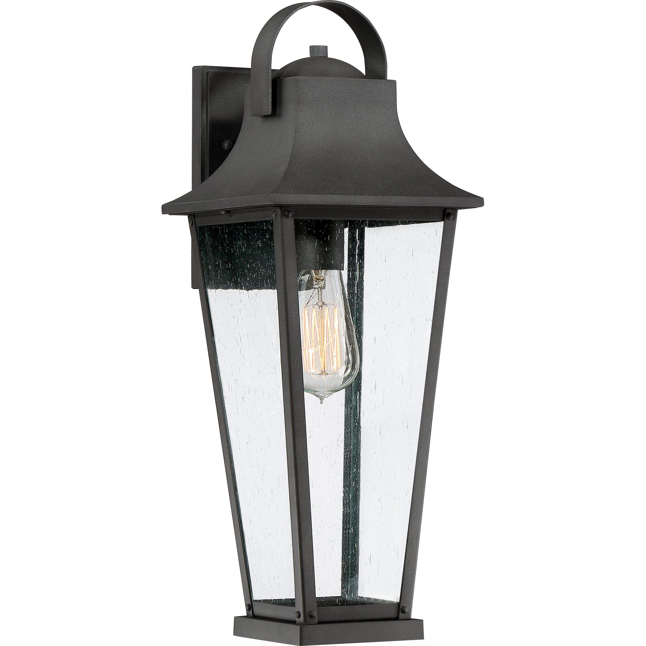 Quoizel  Galveston Outdoor Lantern, Medium Outdoor Wall Lights Quoizel Mottled Black  