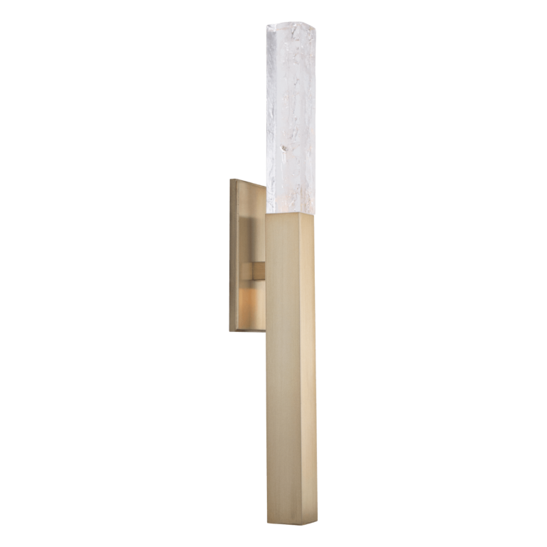 Hammerton Axis Indoor Sconce - 26 Wall Sconces Hammerton Studio Metallic Beige Silver Clear Textured Cast Glass 2700