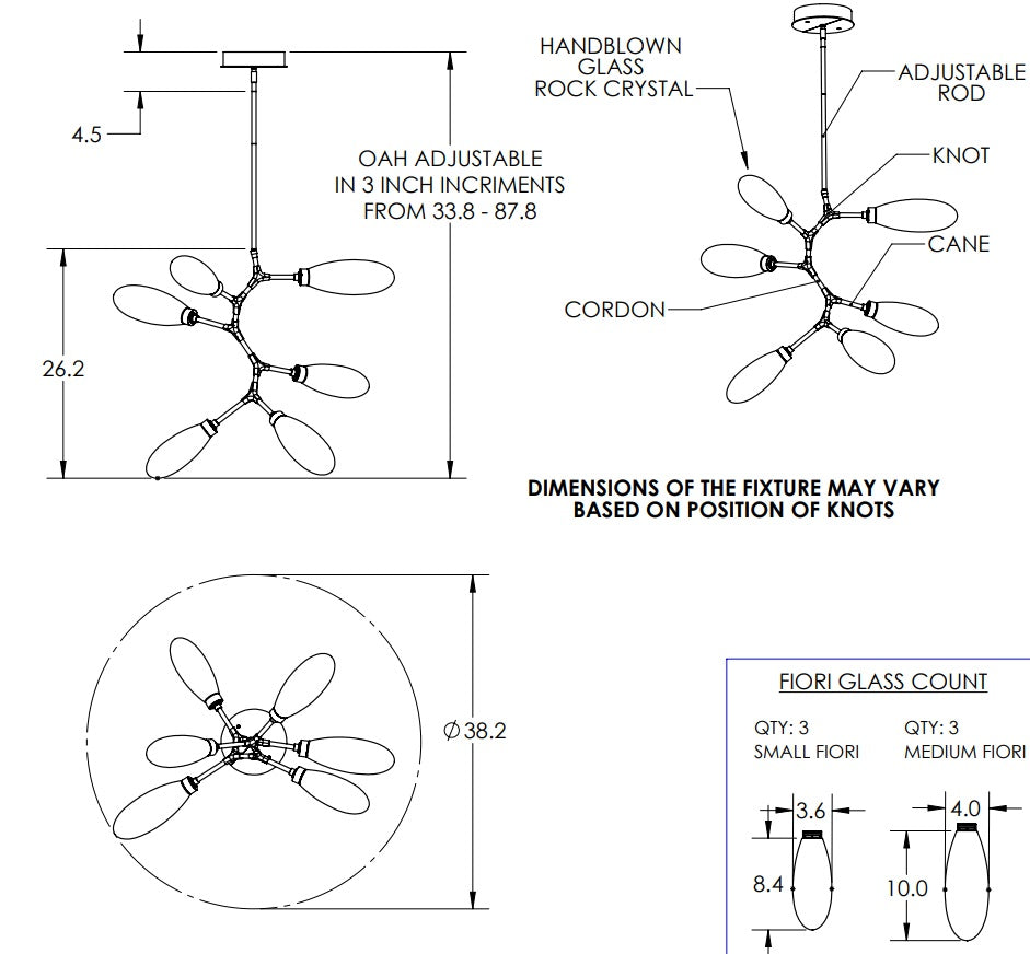 Hammerton Fiori Modern Vine 6 Pc.