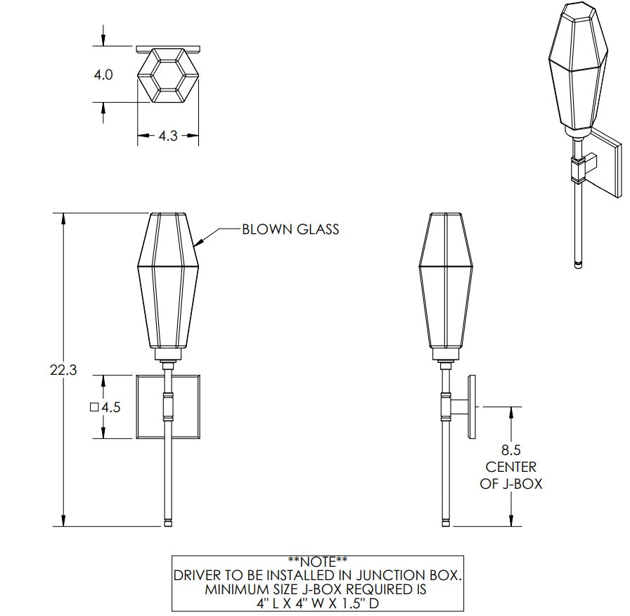 Hammerton Aalto ADA Belvedere Indoor Sconce