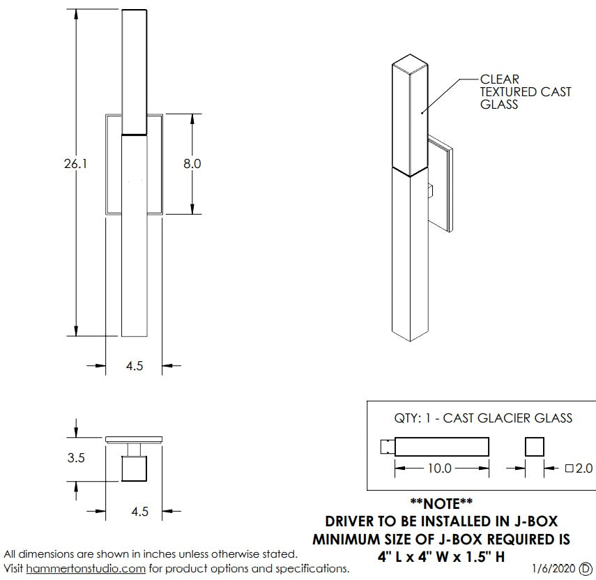 Hammerton Axis Indoor Sconce - 26 Wall Sconces Hammerton Studio   