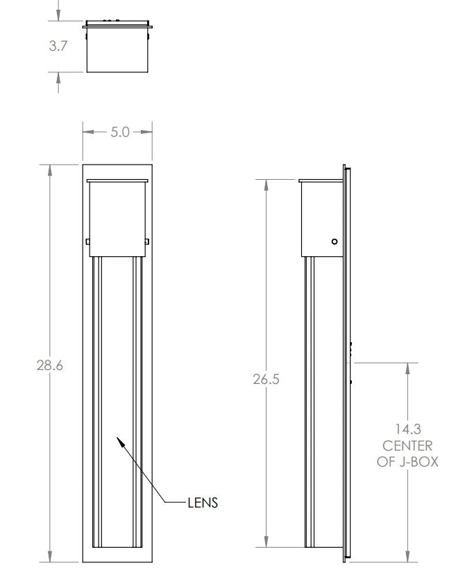 Hammerton Outdoor XL Square Cover Sconce with Glass Outdoor Wall Lights Hammerton Studio   