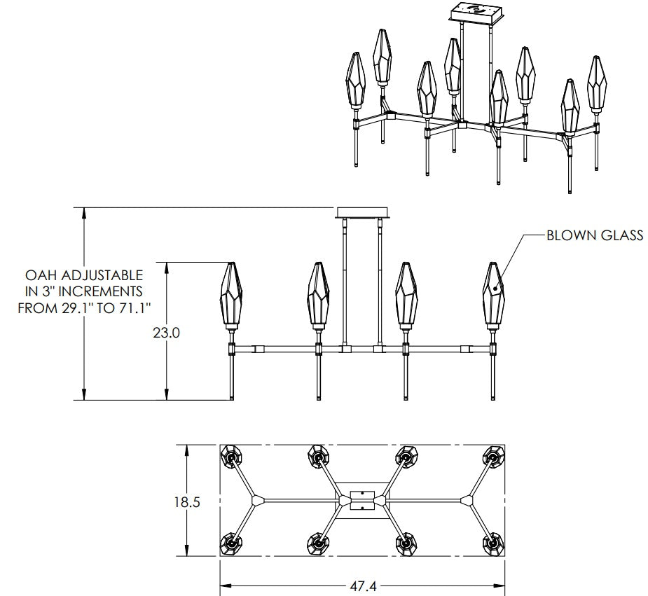 Hammerton Rock Crystal Linear Belvedere Suspension-48