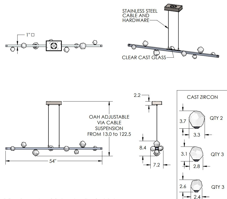 Hammerton Stella Linear Suspension 54"