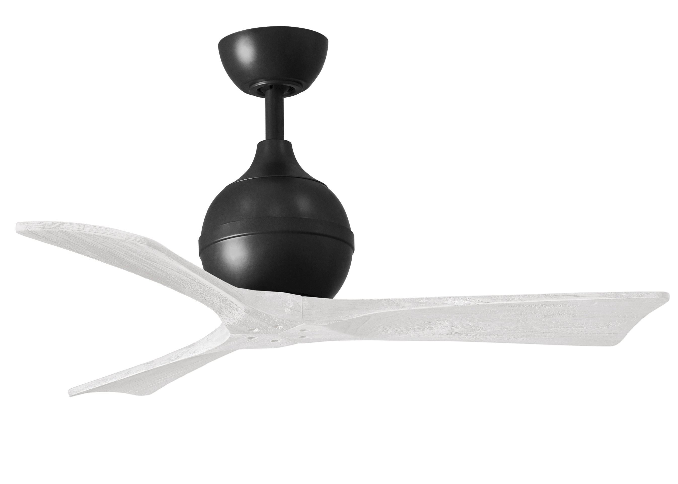 Matthews Fan Company Irene-3 Three Blade IR3 Indoor Ceiling Fans Matthews Fan Company Matte Black Matte White 42"