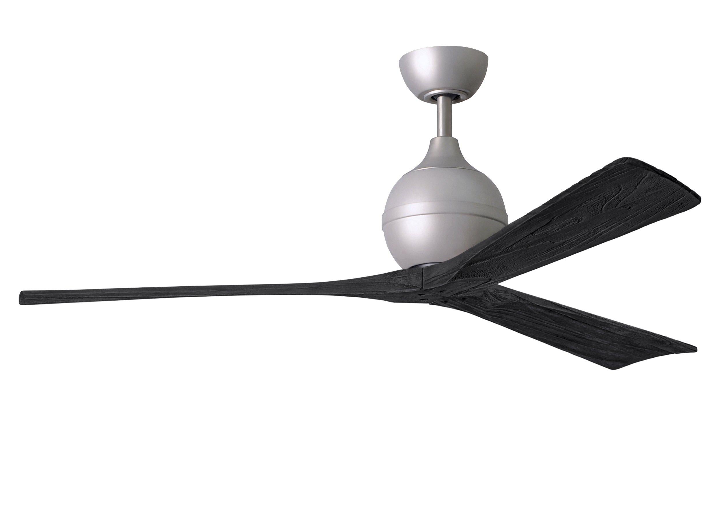 Matthews Fan Company Irene-3 Three Blade IR3 Indoor Ceiling Fans Matthews Fan Company Brushed Nickel Matte Black 60"