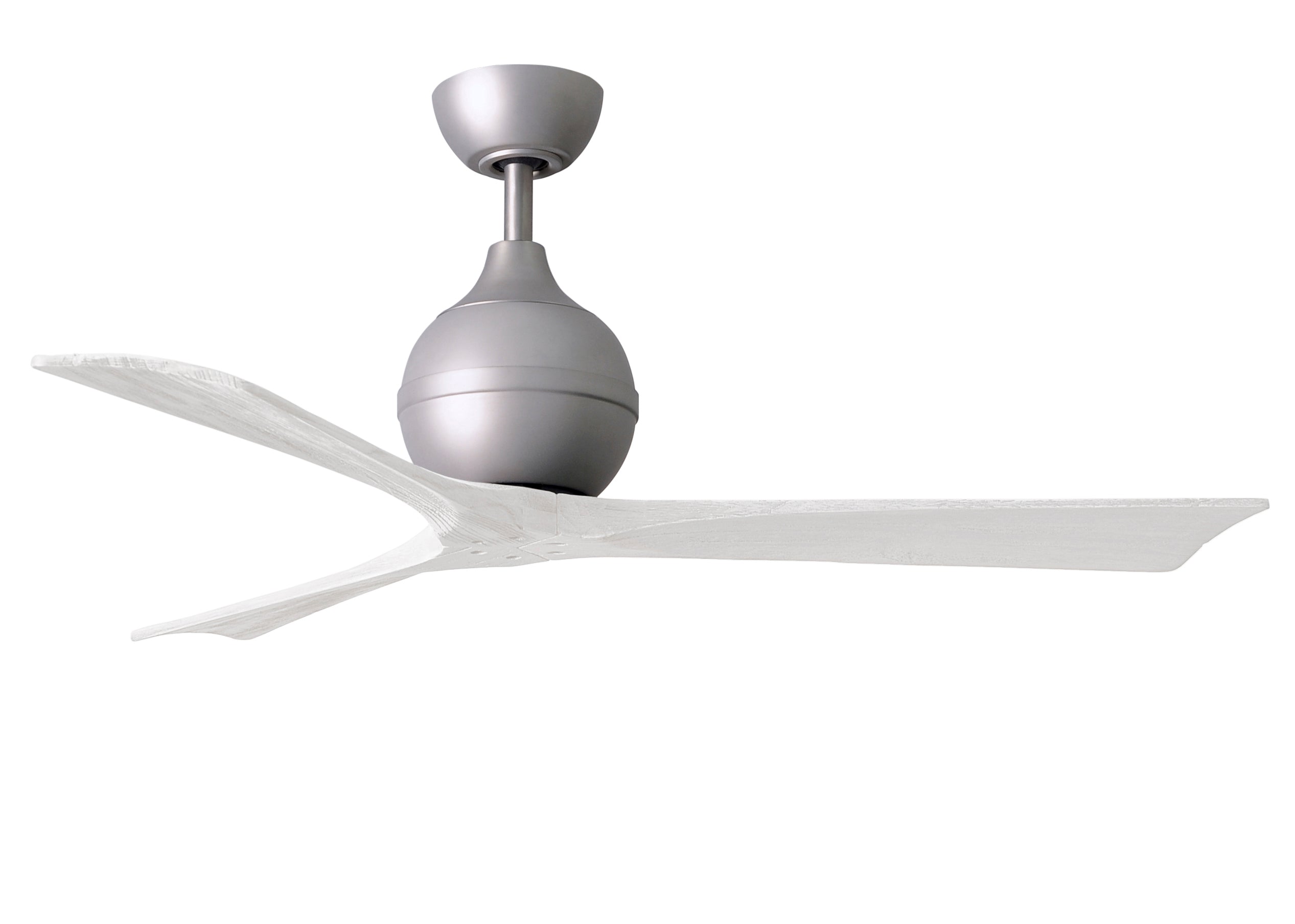 Matthews Fan Company Irene-3 Three Blade IR3 Indoor Ceiling Fans Matthews Fan Company Brushed Nickel Matte White 52"