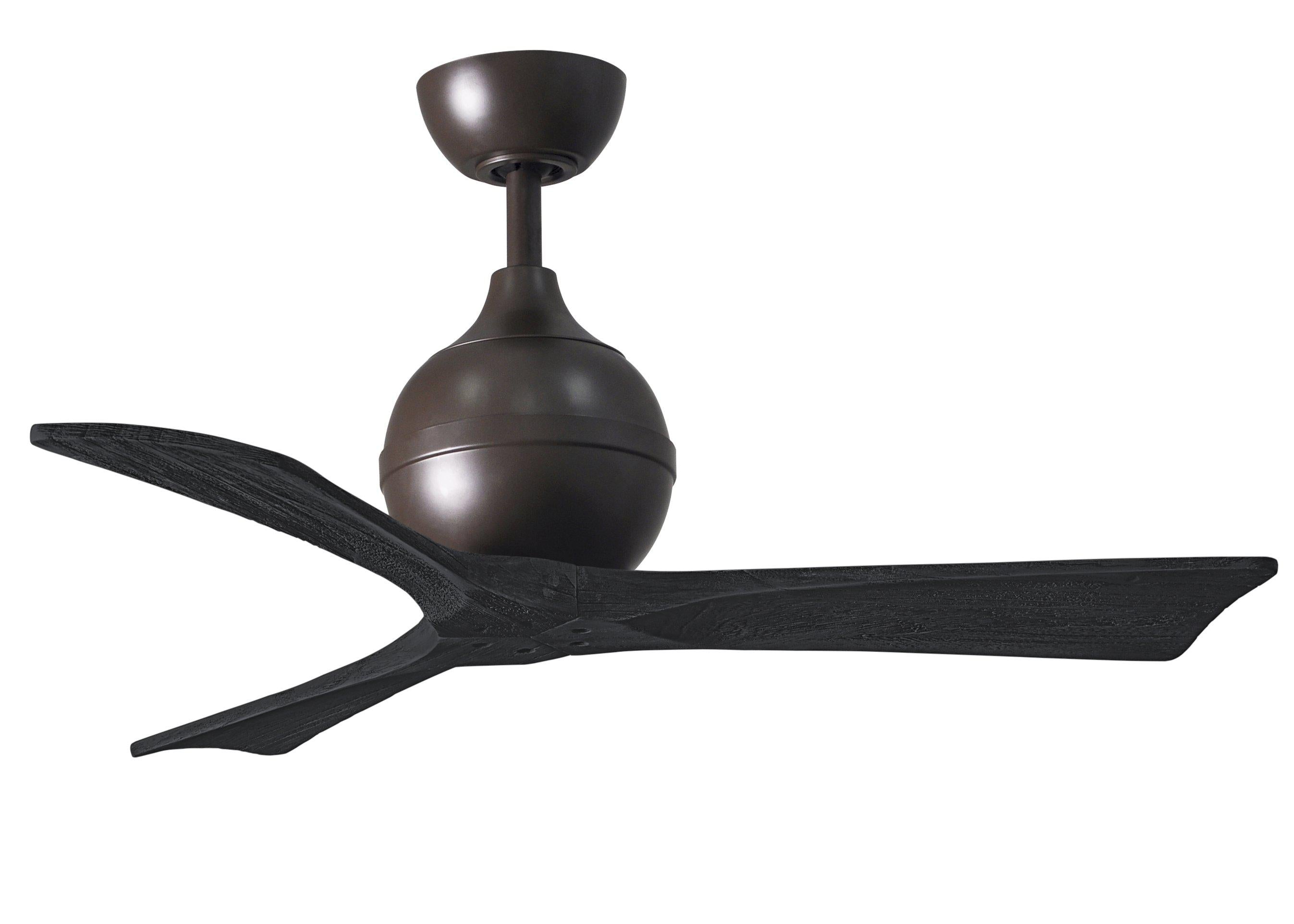 Matthews Fan Company Irene-3 Three Blade IR3 Indoor Ceiling Fans Matthews Fan Company Textured Bronze Matte Black 42"