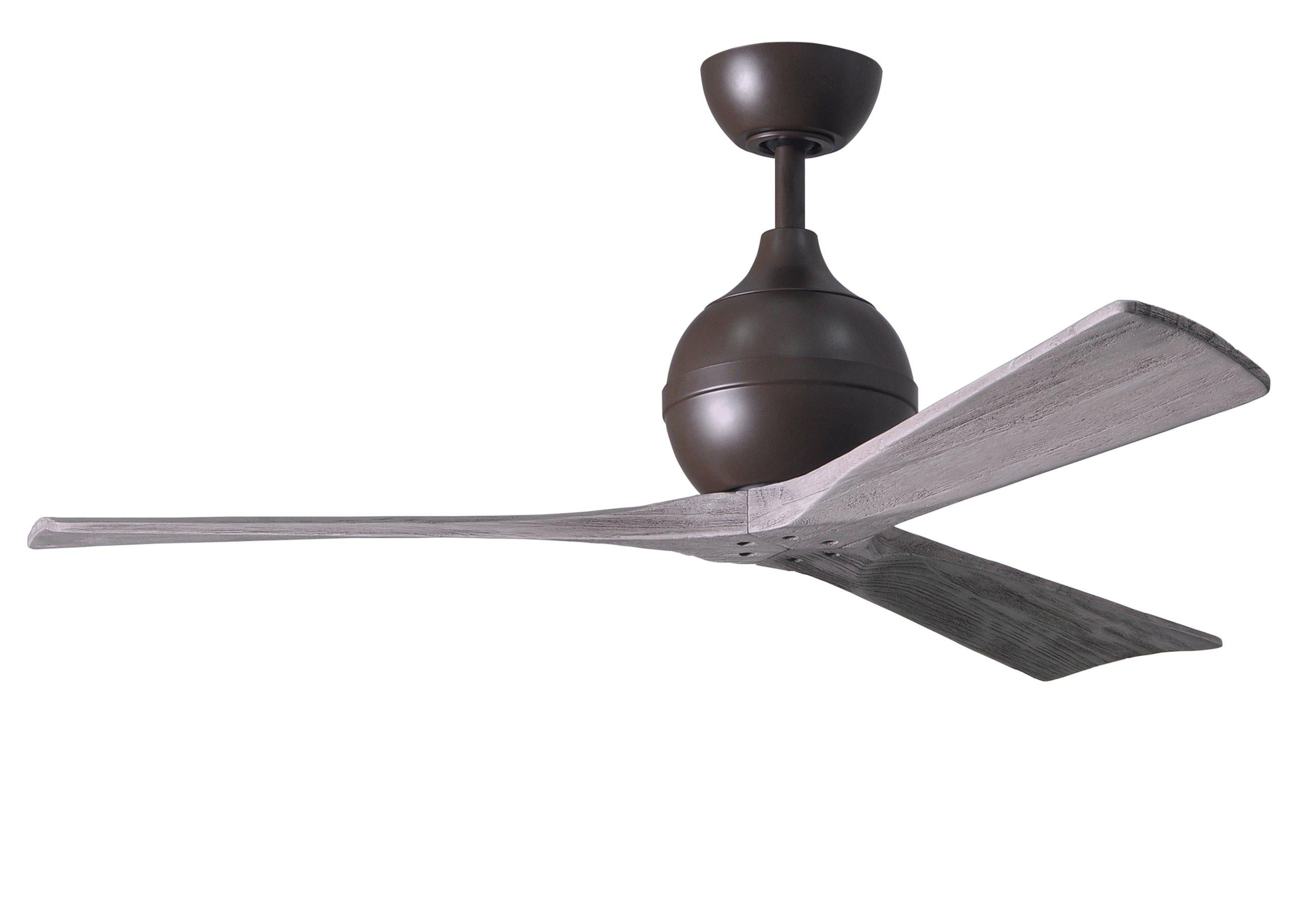 Matthews Fan Company Irene-3 Three Blade IR3 Indoor Ceiling Fans Matthews Fan Company Textured Bronze Barnwood Tone 52"