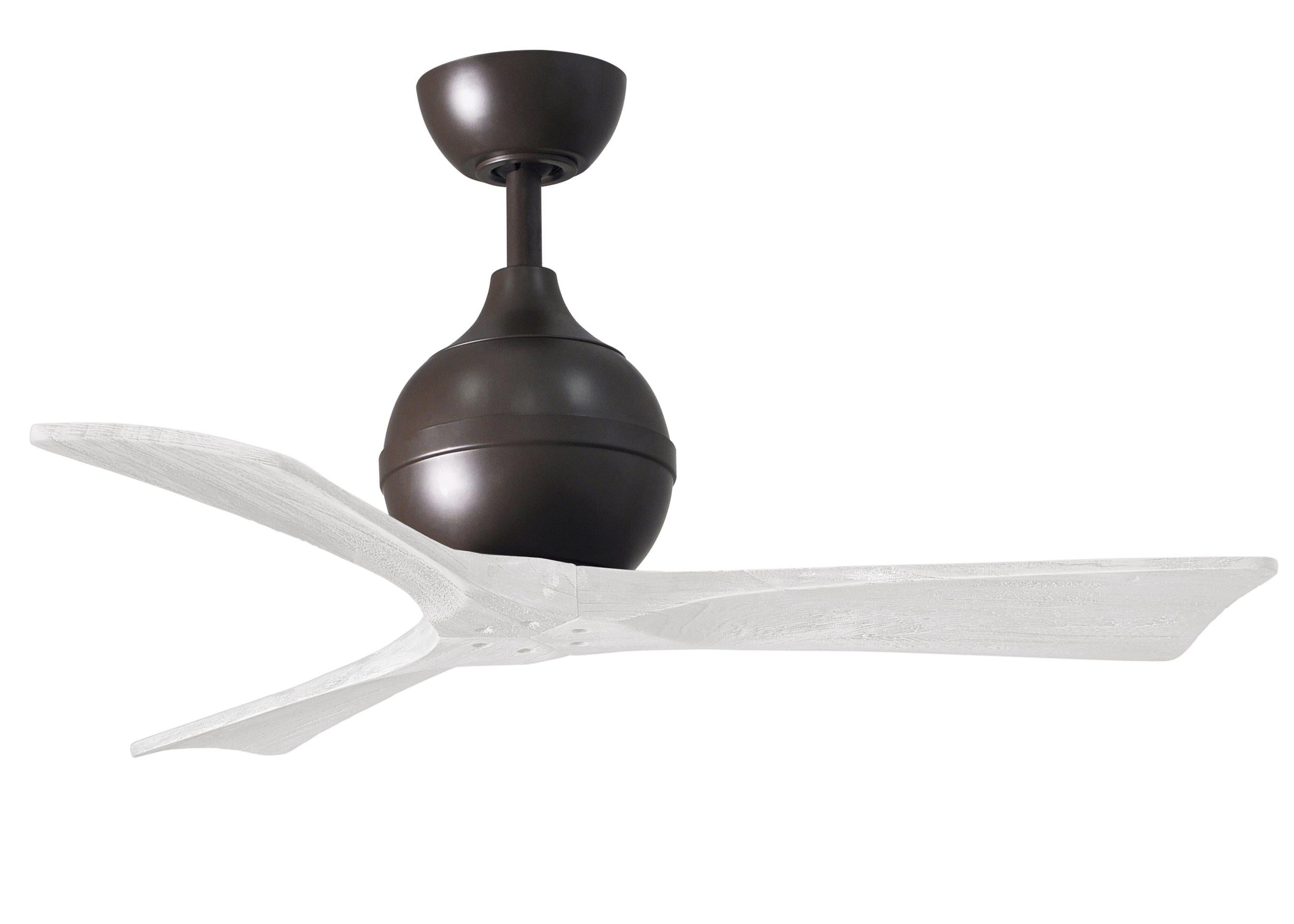 Matthews Fan Company Irene-3 Three Blade IR3 Indoor Ceiling Fans Matthews Fan Company Textured Bronze Matte White 42"