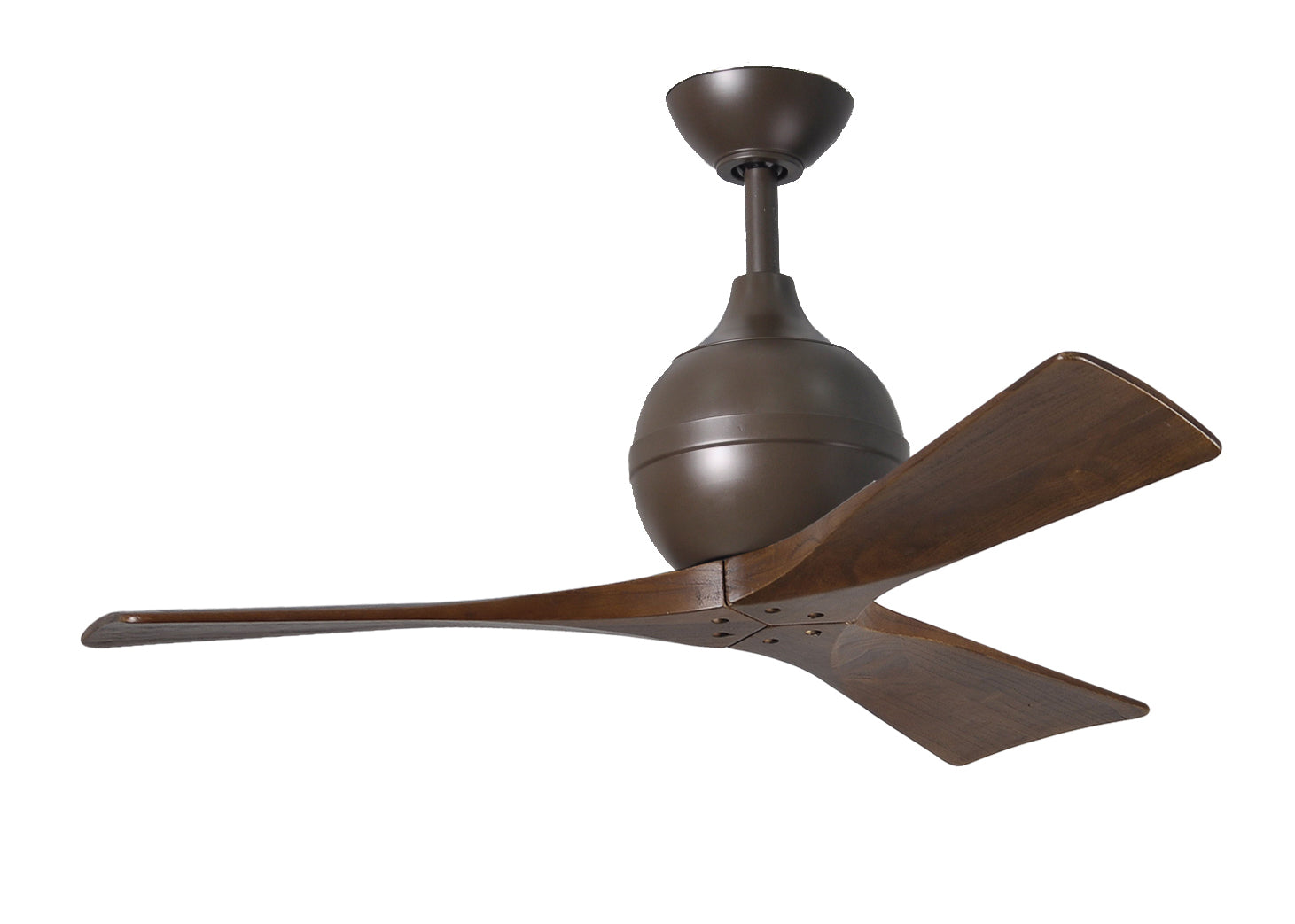 Matthews Fan Company Irene-3 Three Blade IR3 Indoor Ceiling Fans Matthews Fan Company Textured Bronze Walnut Tone 42"