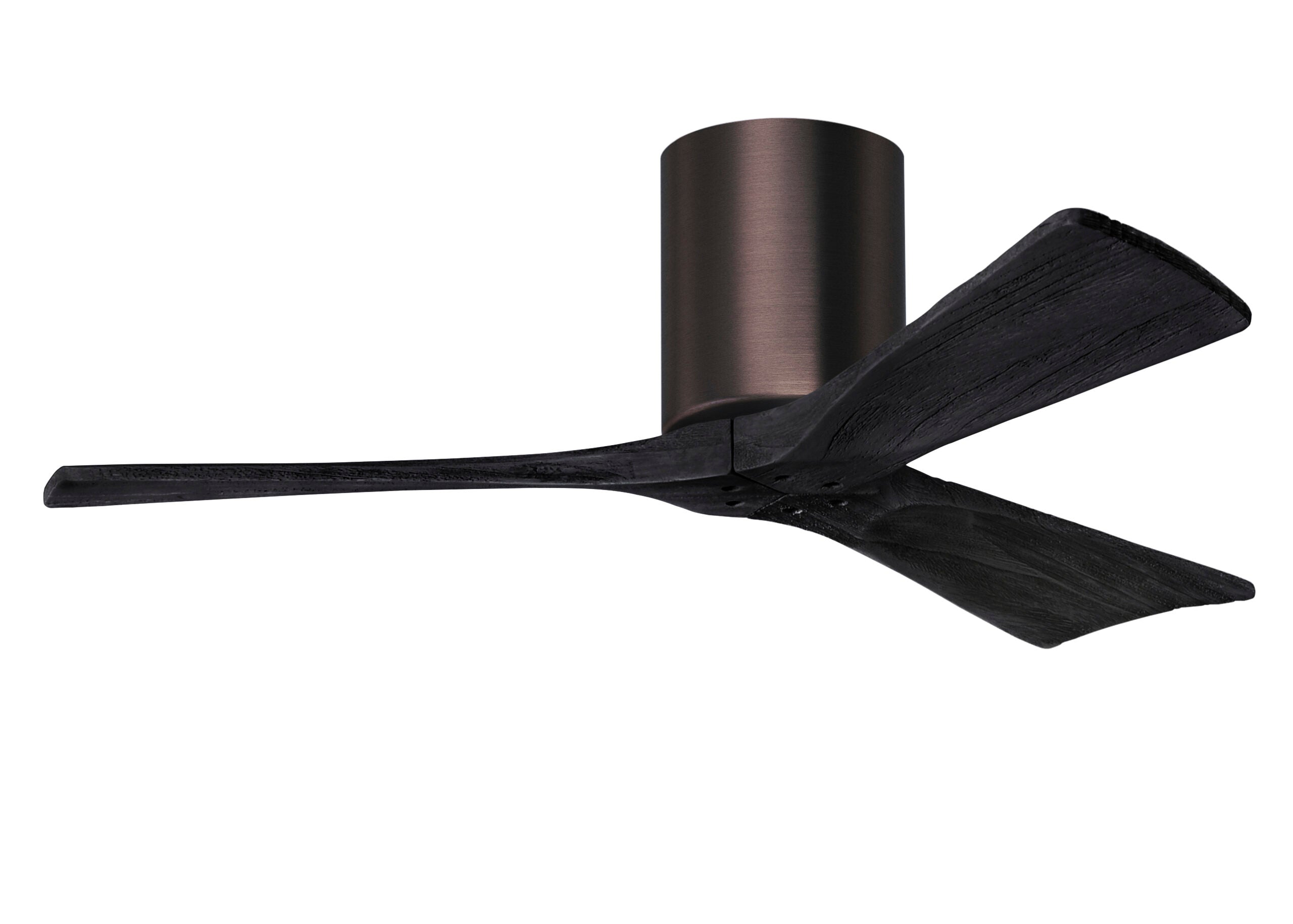 Matthews Fan Company Irene-3H 42" Flush Mounted Ceiling Fan Indoor Ceiling Fans Matthews Fan Company 42" Brushed Bronze Matte Black