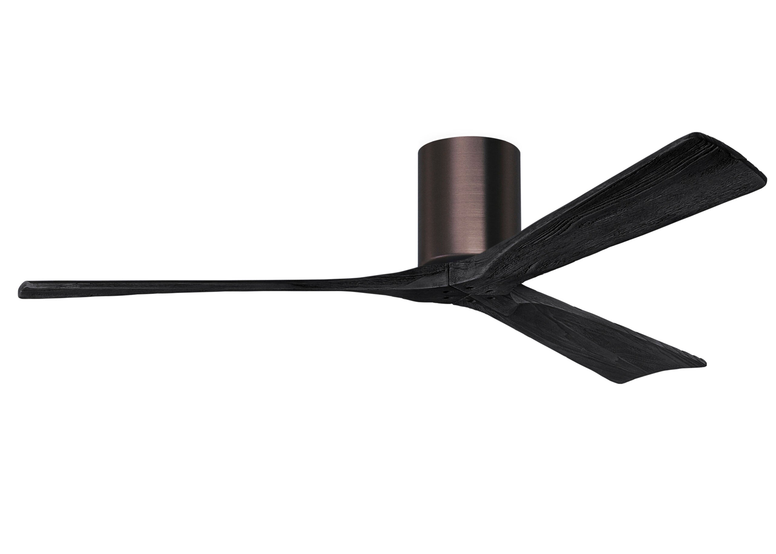 Matthews Fan Company Irene-3H 60" Flush Mounted Ceiling Fan Indoor Ceiling Fans Matthews Fan Company 60" Brushed Bronze Matte Black