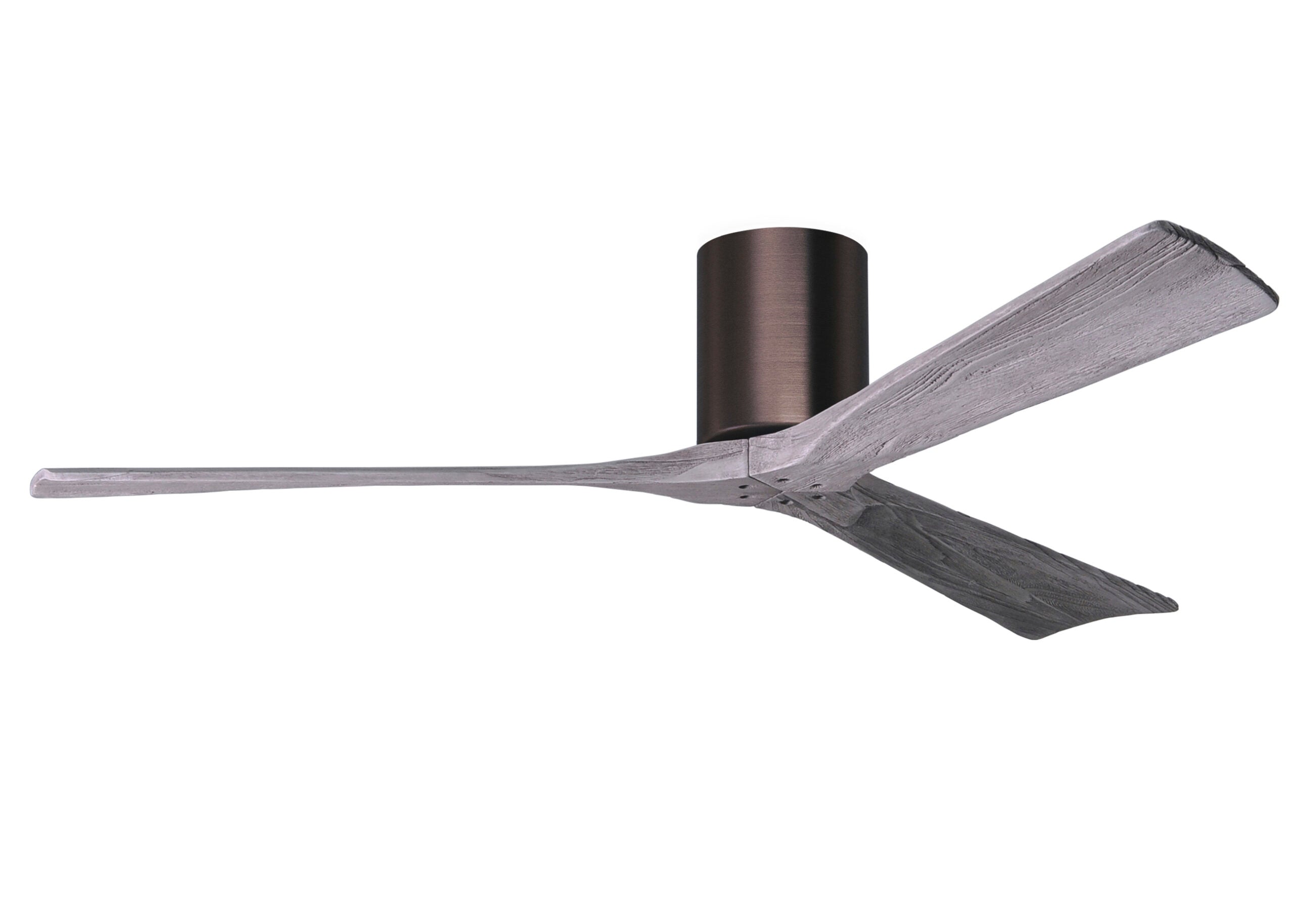 Matthews Fan Company Irene-3H 60" Flush Mounted Ceiling Fan Indoor Ceiling Fans Matthews Fan Company 60" Brushed Bronze Barnwood Tone