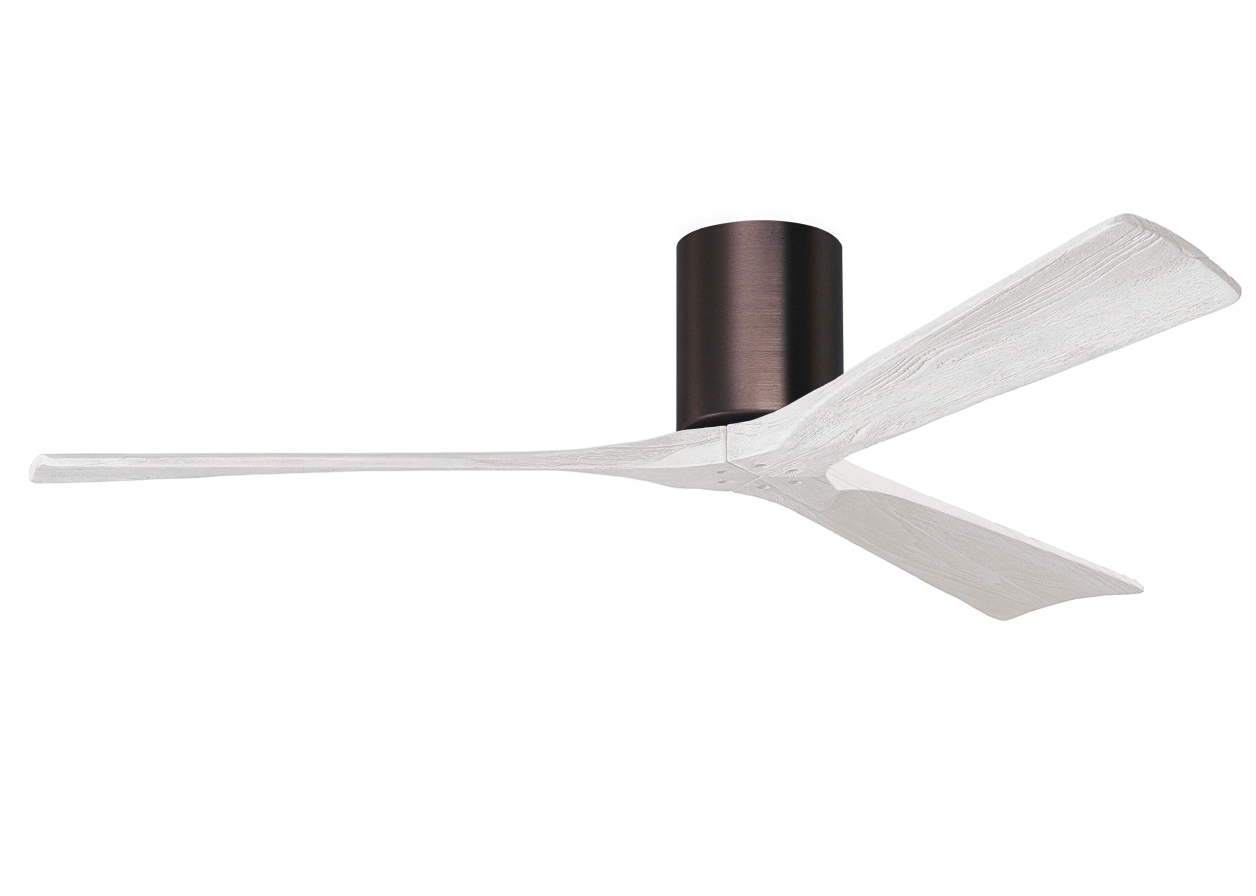 Matthews Fan Company Irene-3H 60" Flush Mounted Ceiling Fan Indoor Ceiling Fans Matthews Fan Company 60" Brushed Bronze Matte White