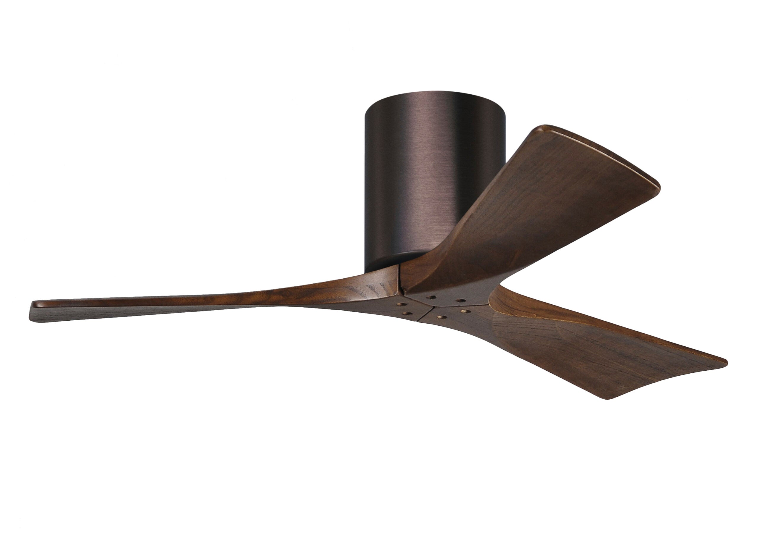 Matthews Fan Company Irene-3H 42" Flush Mounted Ceiling Fan Indoor Ceiling Fans Matthews Fan Company 42" Brushed Bronze Walnut