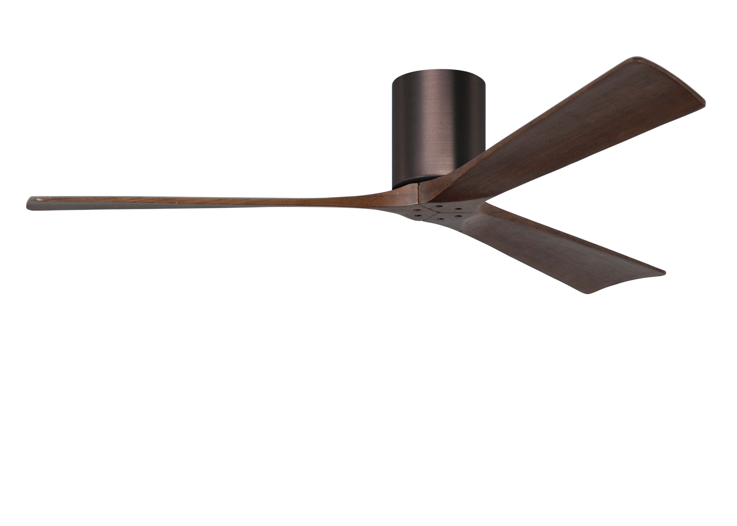 Matthews Fan Company Irene-3H 60" Flush Mounted Ceiling Fan Indoor Ceiling Fans Matthews Fan Company 60" Brushed Bronze Walnut