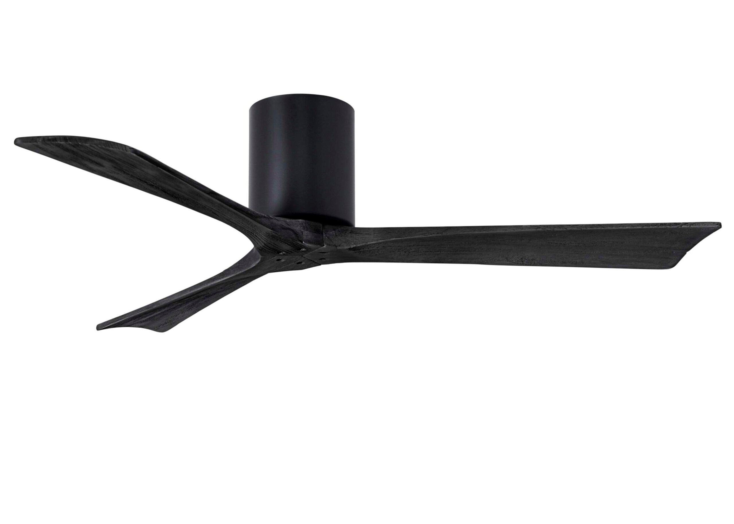 Matthews Fan Company Irene-3H 52" Flush Mounted Ceiling Fan Indoor Ceiling Fans Matthews Fan Company 52" Matte Black Matte Black