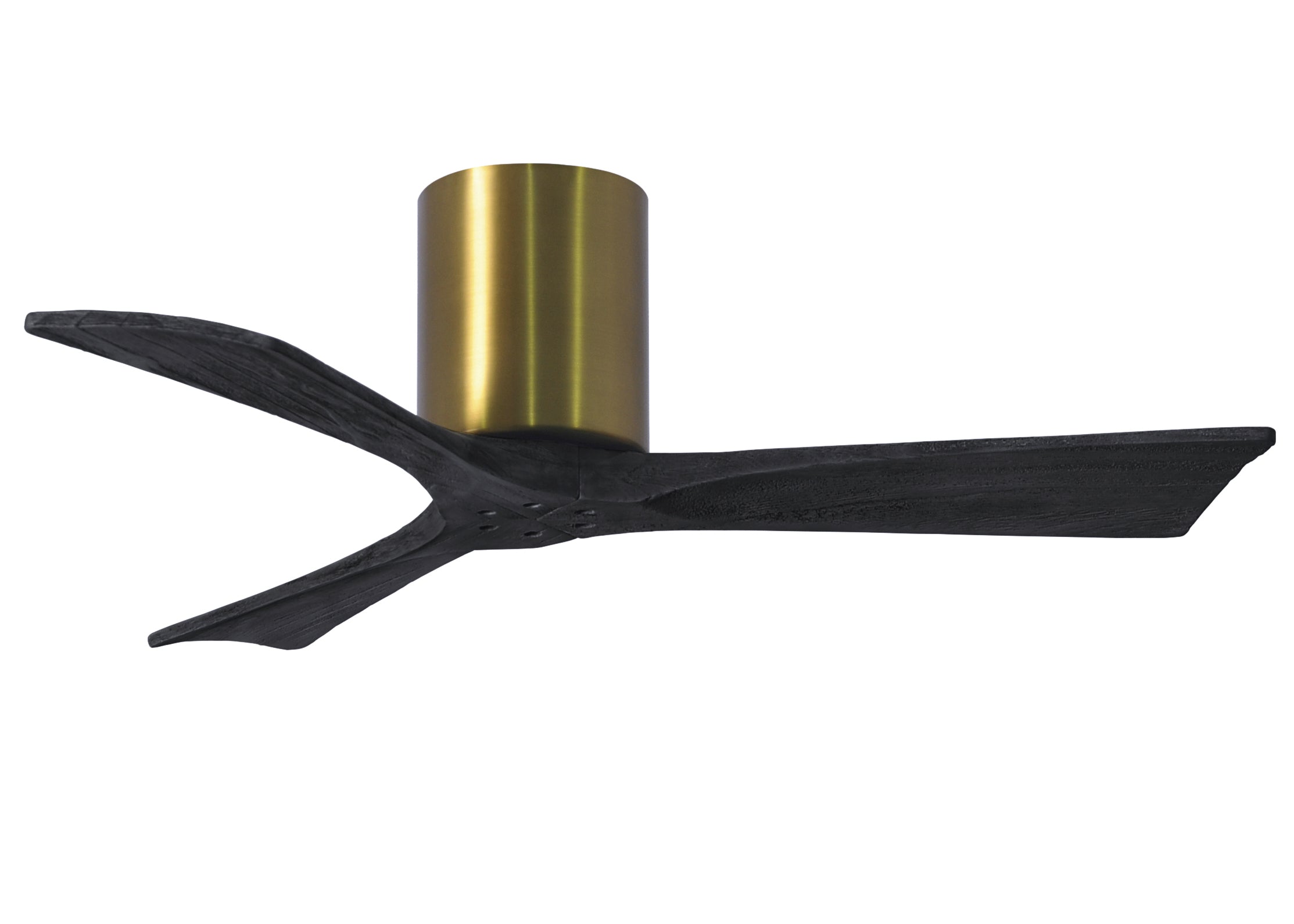 Matthews Fan Company Irene-3H 42" Flush Mounted Ceiling Fan Indoor Ceiling Fans Matthews Fan Company 42" Brushed Brass Matte Black