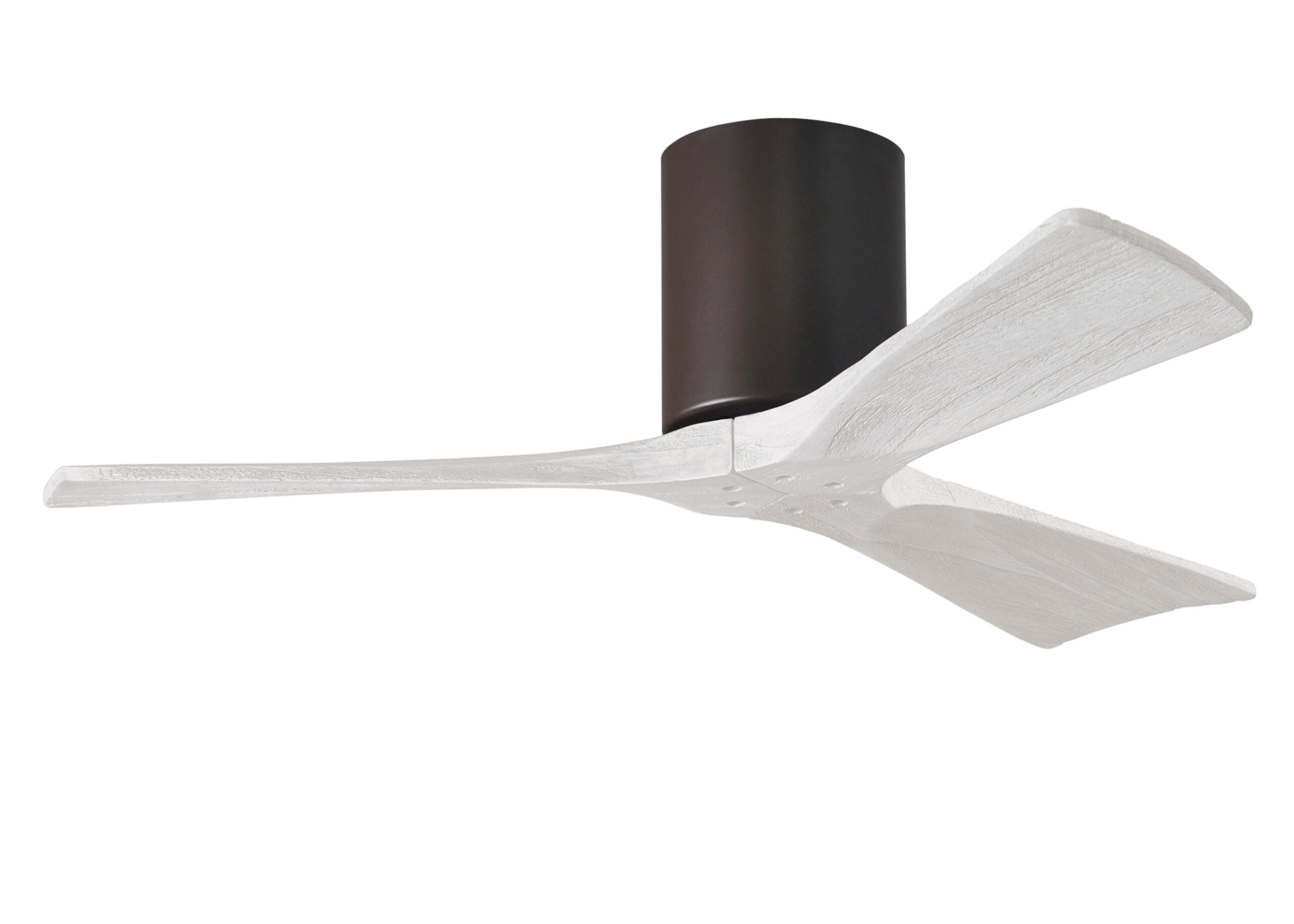 Matthews Fan Company Irene-3H 42" Flush Mounted Ceiling Fan Indoor Ceiling Fans Matthews Fan Company 42" Textured Bronze Matte White