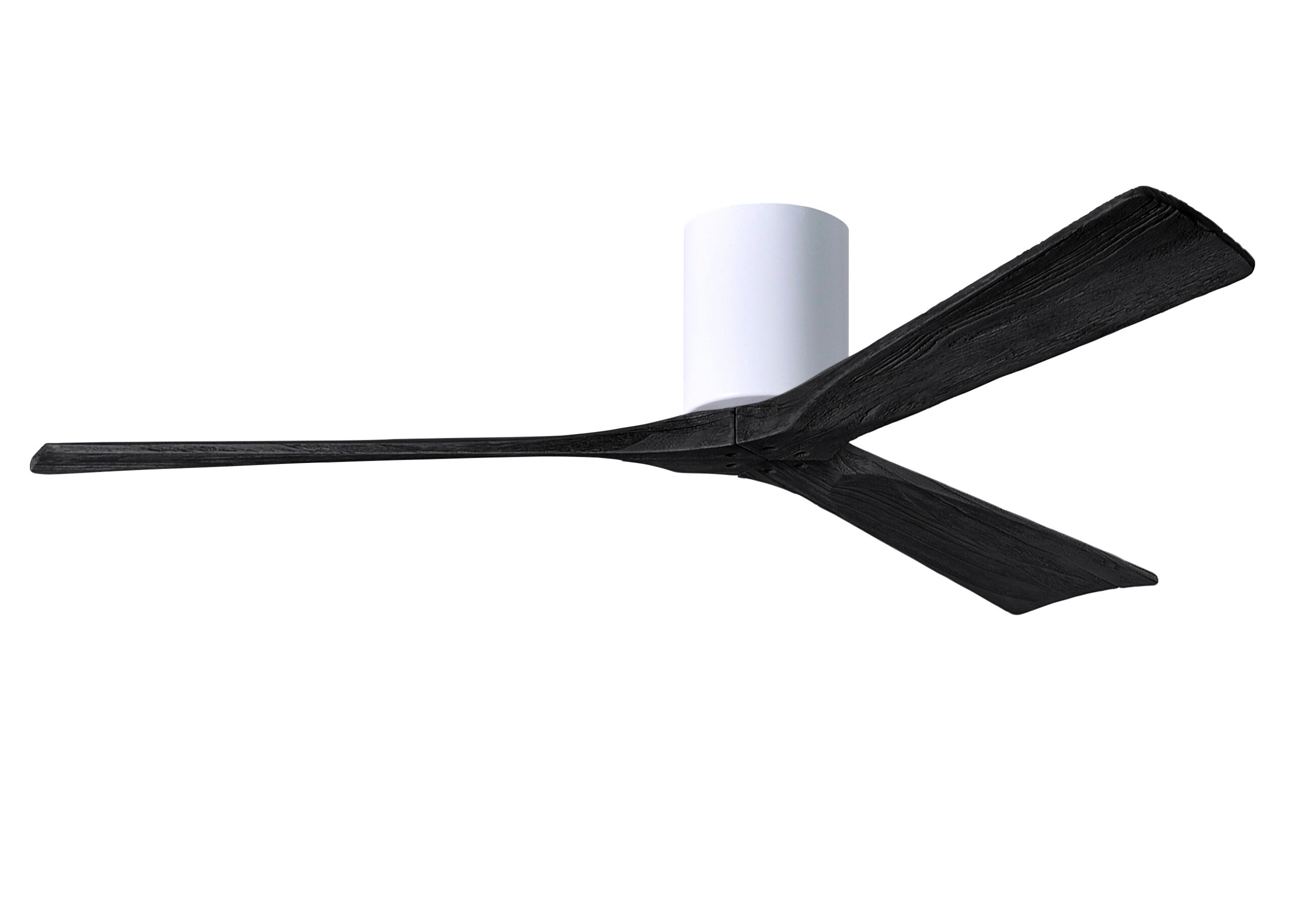 Matthews Fan Company Irene-3H 60" Flush Mounted Ceiling Fan Indoor Ceiling Fans Matthews Fan Company 60" White Matte Black