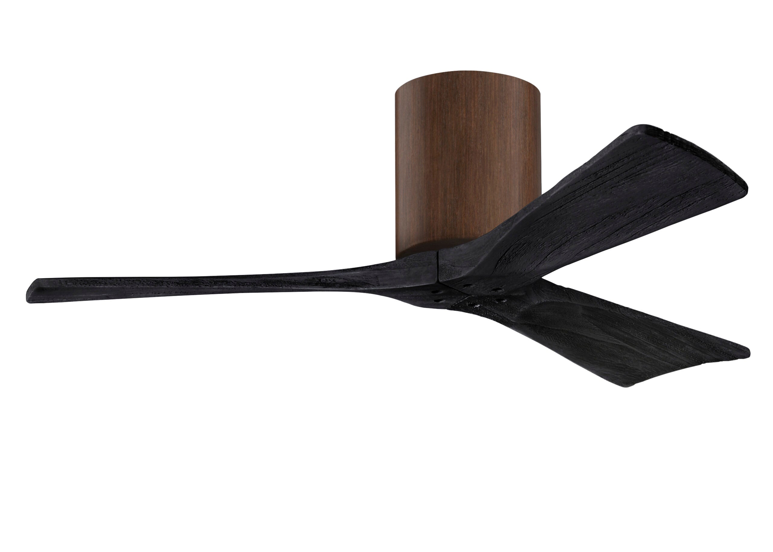 Matthews Fan Company Irene-3H 42" Flush Mounted Ceiling Fan Indoor Ceiling Fans Matthews Fan Company 42" Walnut Matte Black