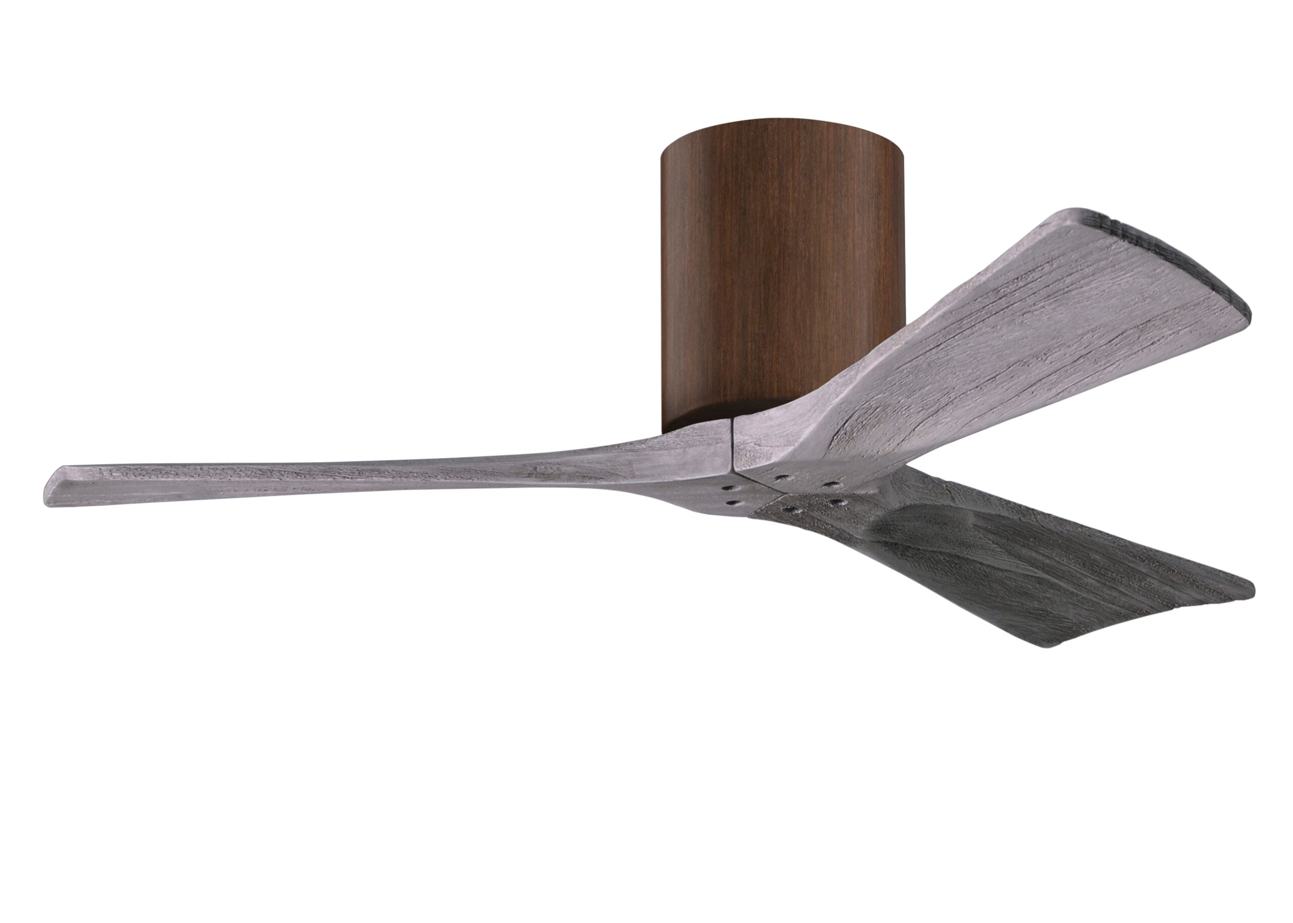 Matthews Fan Company Irene-3H 42" Flush Mounted Ceiling Fan Indoor Ceiling Fans Matthews Fan Company 42" Walnut Barnwood Tone