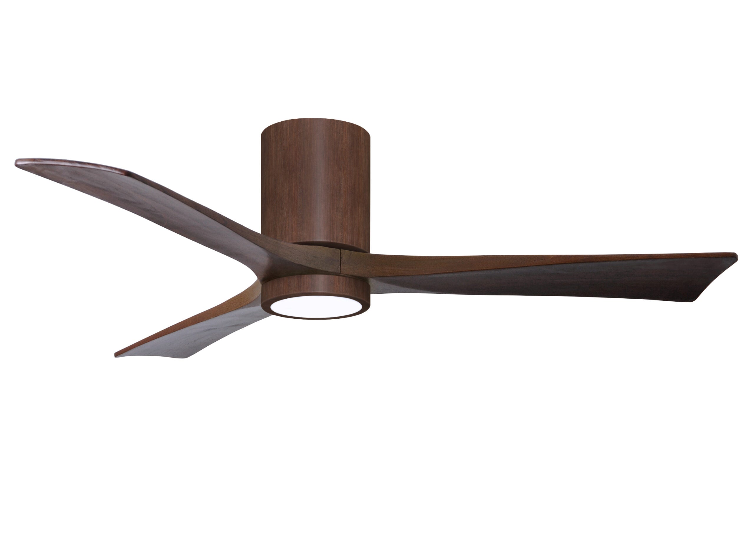 Matthews Fan Company Irene-3HLK 52" Flush Mounted Ceiling Fan with LED Light Kit Ceiling Hugger Fans Matthews Fan Company 52" Walnut Tone Walnut Tone