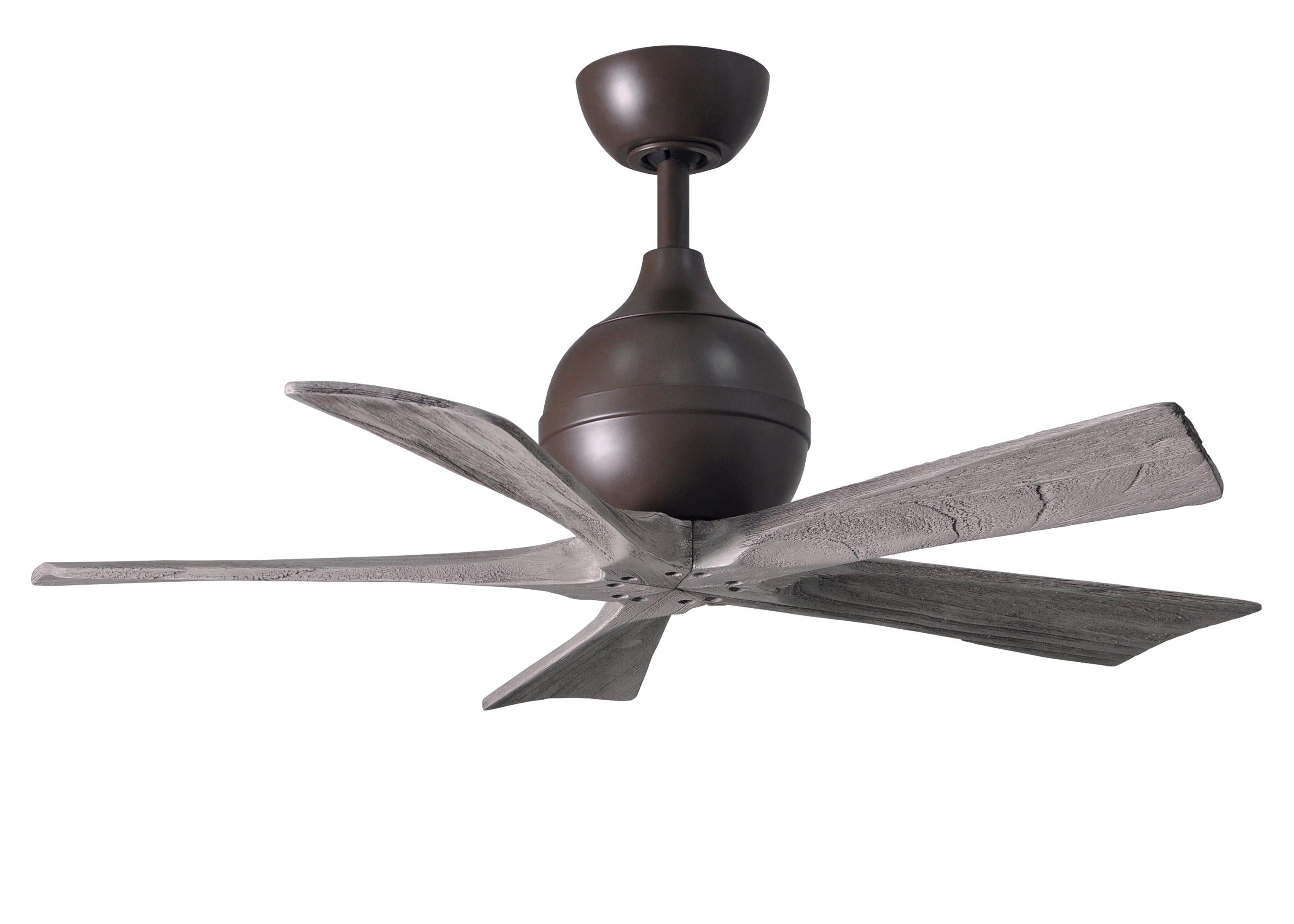 Matthews Fan Company Irene-5 Five Blade IR5 Indoor Ceiling Fans Matthews Fan Company Textured Bronze Barnwood Tone 42"